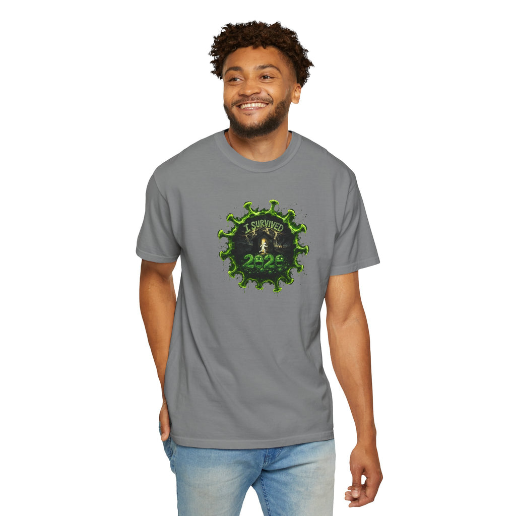 I Survived 2020 — PANDEMIC S1:E3: Director's Cut "The Jab!" Unisex Garment-Dyed T-shirt