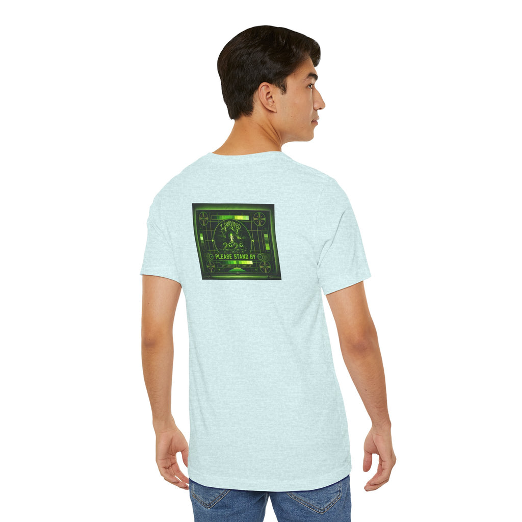 I Survived 2020 — "Please Stand By" Test Pattern Toxic Signal Tee Summer Premiere Unisex Jersey Short Sleeve Tee