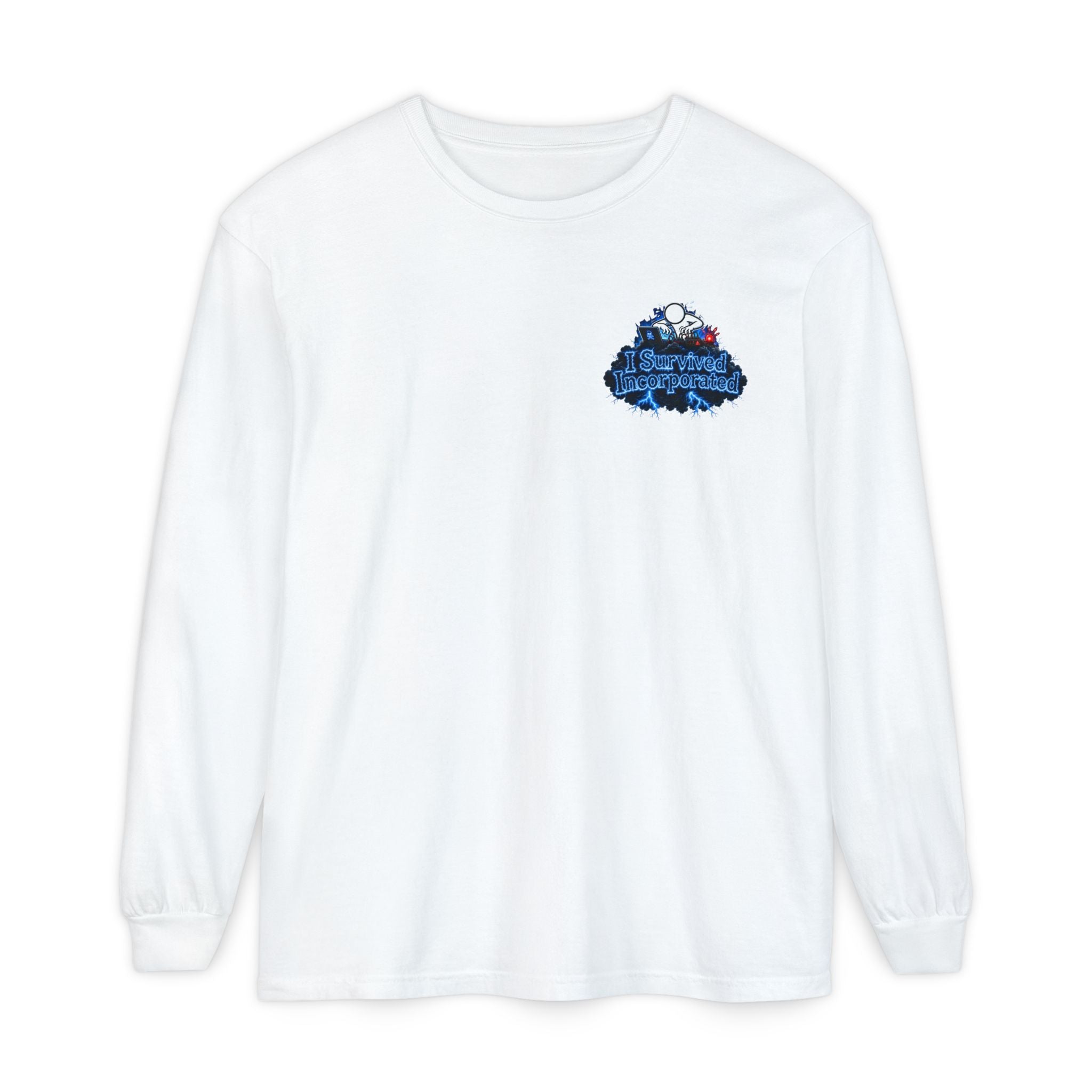 I Survived 2020 — "Please Stand By" Test Pattern Tee Lockdown Edition Summer Exclusive Unisex Garment-Dyed Long Sleeve T-Shirt