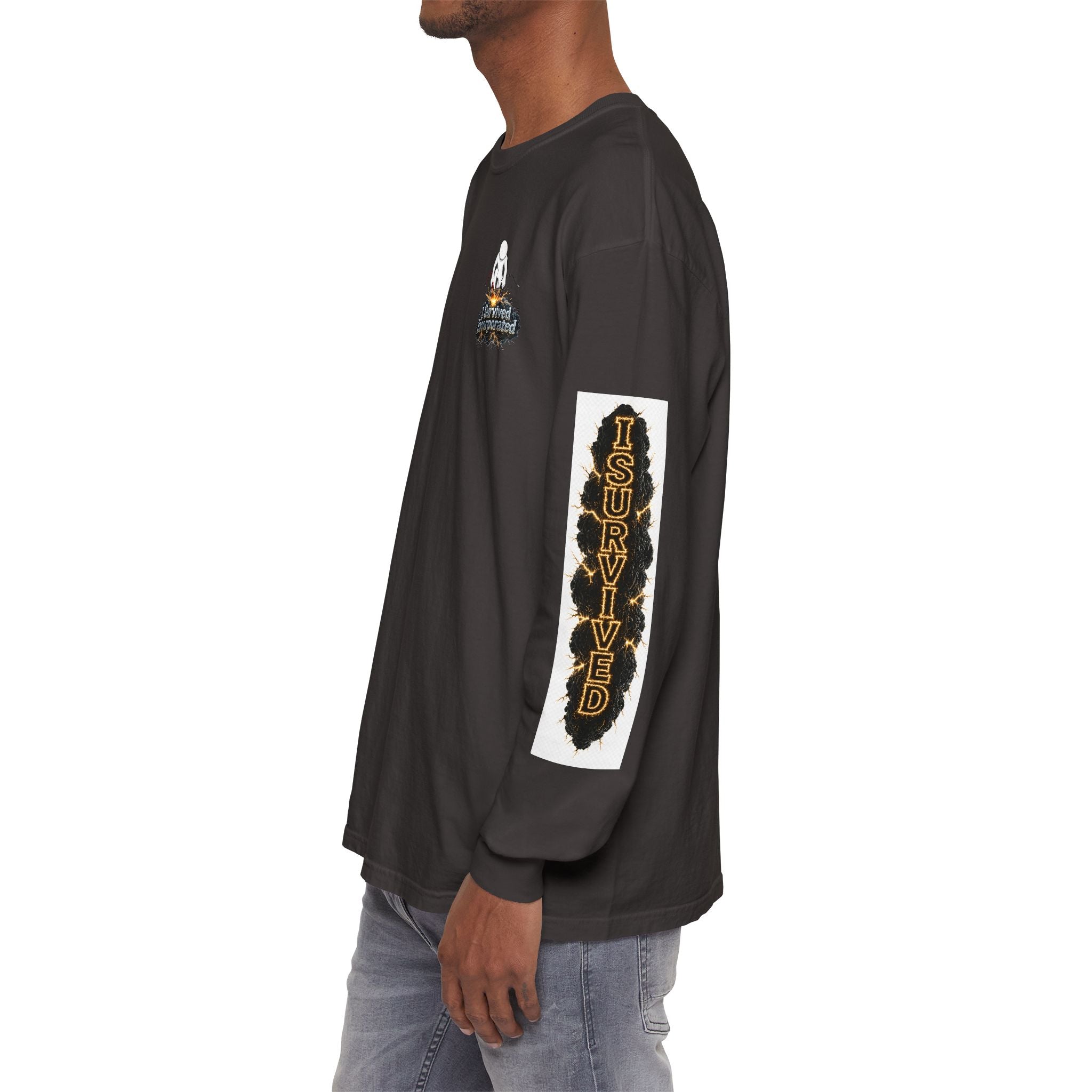 I Survived 2020 — "Please Stand By" Test Pattern Tee Special Edition Summer Premier Unisex Garment-Dyed Long Sleeve T-Shirt