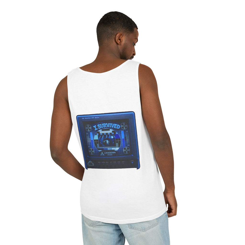I Survived 2020 — "Please Stand By" Test Pattern Tee Lockdown Special Edition Summer Exclusive Unisex Garment-Dyed Tank Top