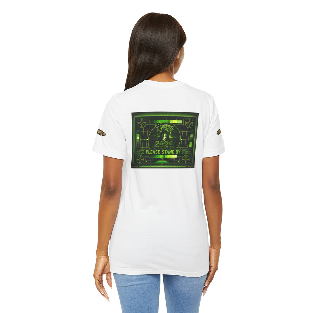 I Survived 2020 — "Please Stand By" Test Pattern Toxic Signal Tee Special Edition Summer Premiere Unisex Jersey Short Sleeve Tee