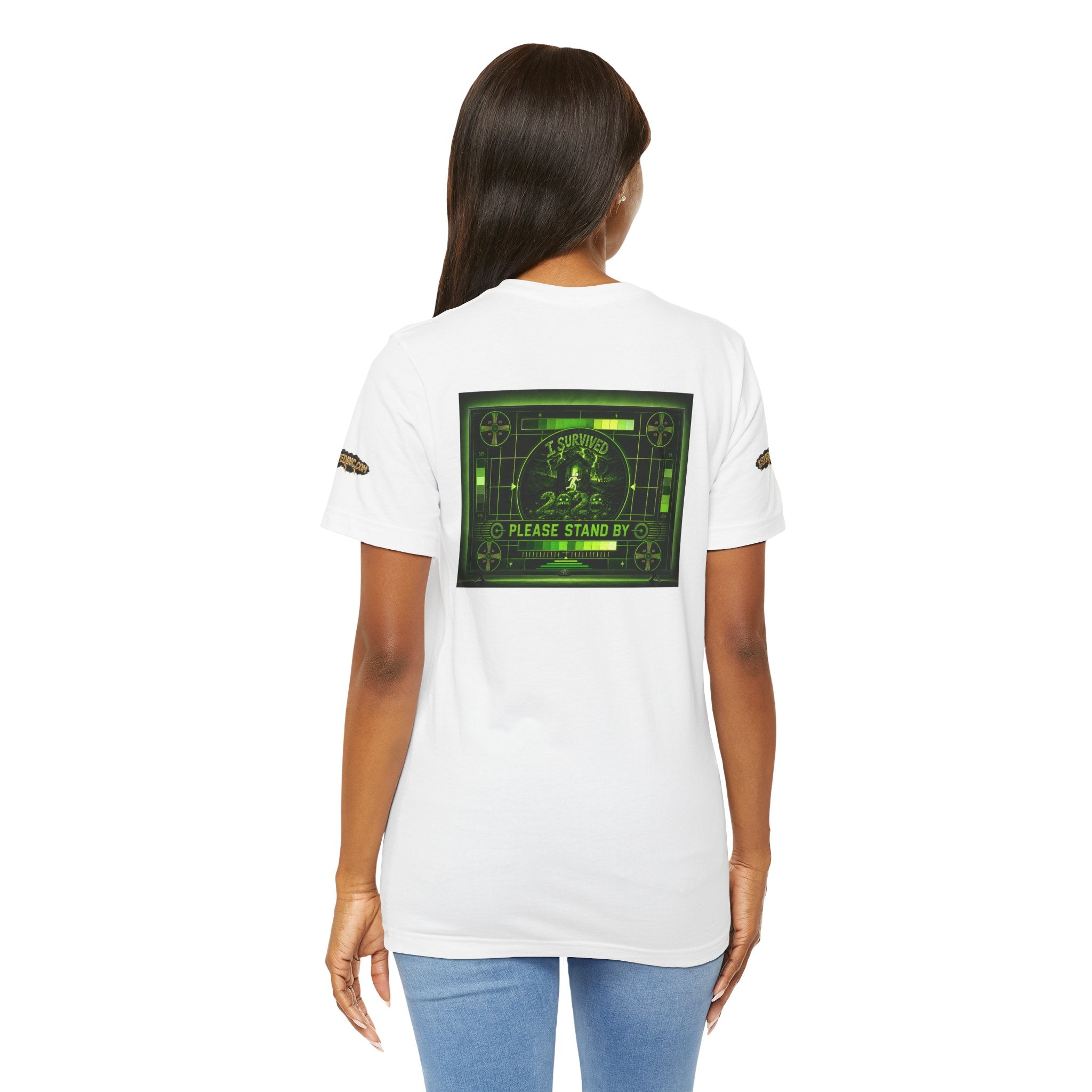 I Survived 2020 — "Please Stand By" Test Pattern Toxic Signal Tee Special Edition Summer Premiere Unisex Jersey Short Sleeve Tee