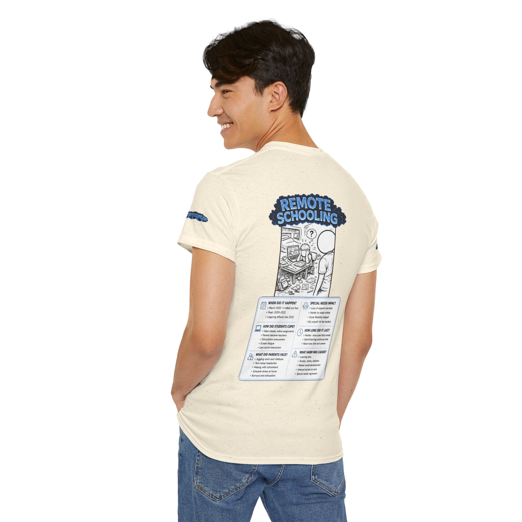 I Survived 2020 — LOCKDOWN S3:E3: Director's Cut Special Edition "Remote Schooling" Unisex Heavy Cotton Tee