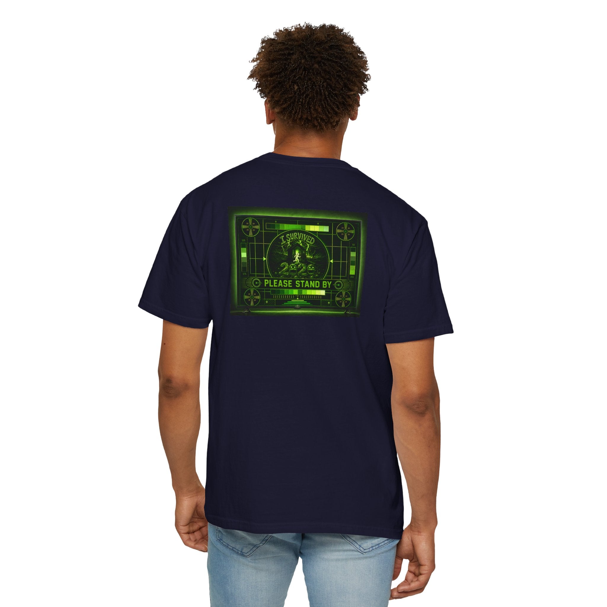 I Survived 2020 — "Please Stand By" Test Pattern Toxic Signal Tee Summer Premiere Unisex Garment-Dyed T-shirt