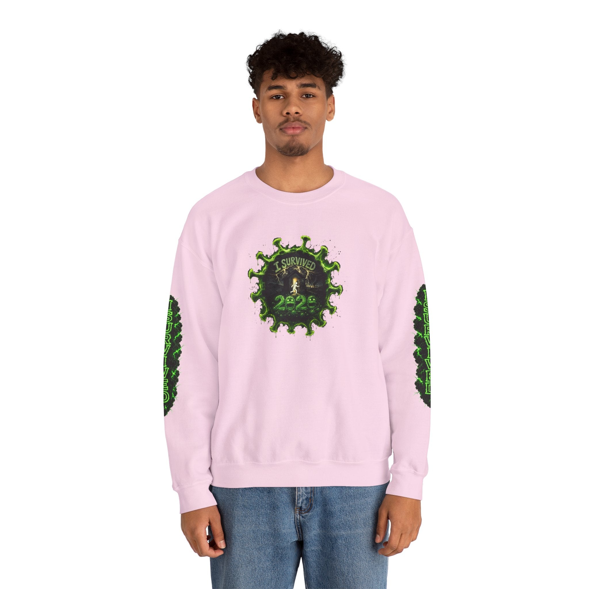 I Survived 2020 — PANDEMIC S1:E3: Director's Cut "The Jab!" Unisex Heavy Blend™ Crewneck Sweatshirt