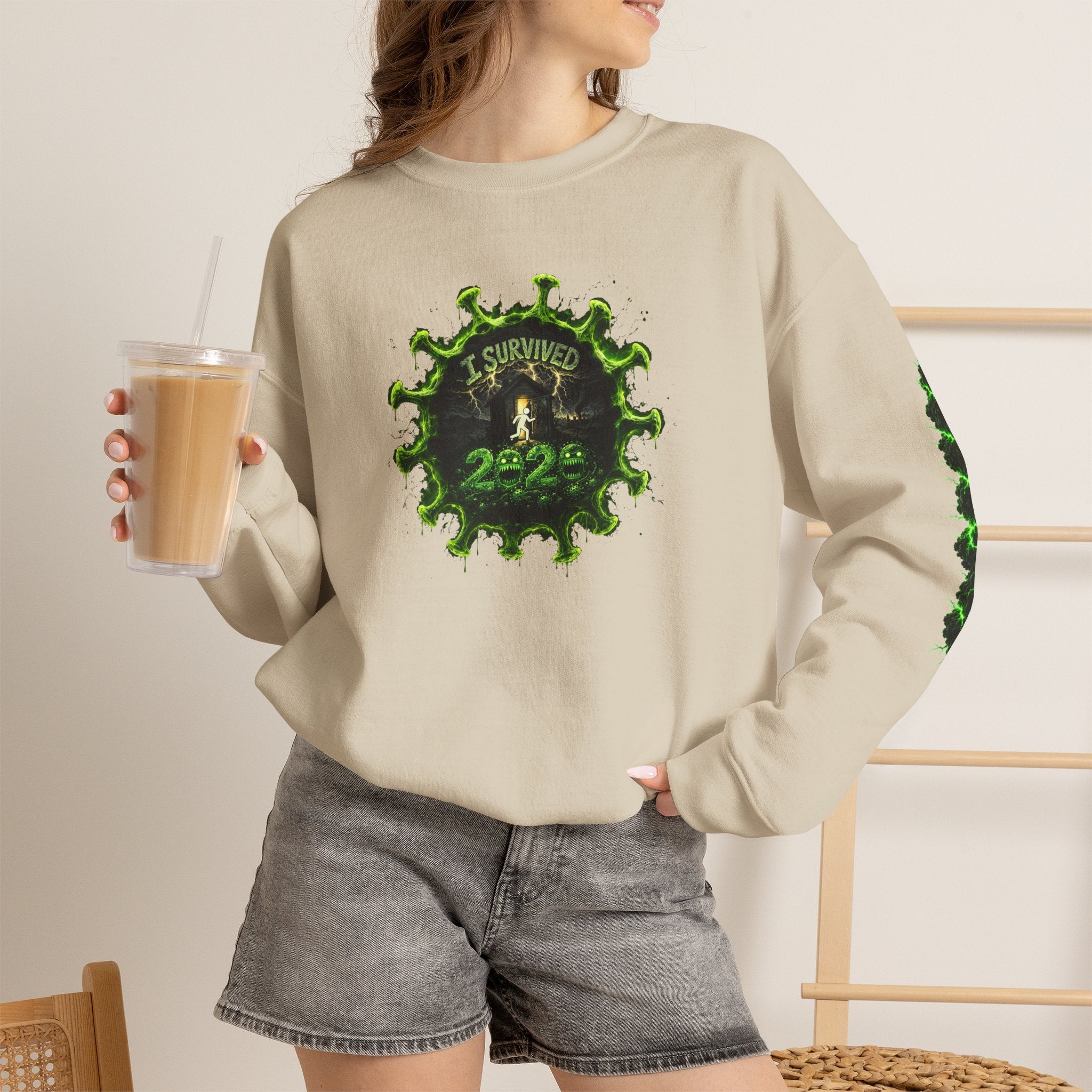 I Survived 2020 — PANDEMIC S1:E1: Director's Cut "COVID-19: The Coronavirus" Unisex Heavy Blend™ Crewneck Sweatshirt
