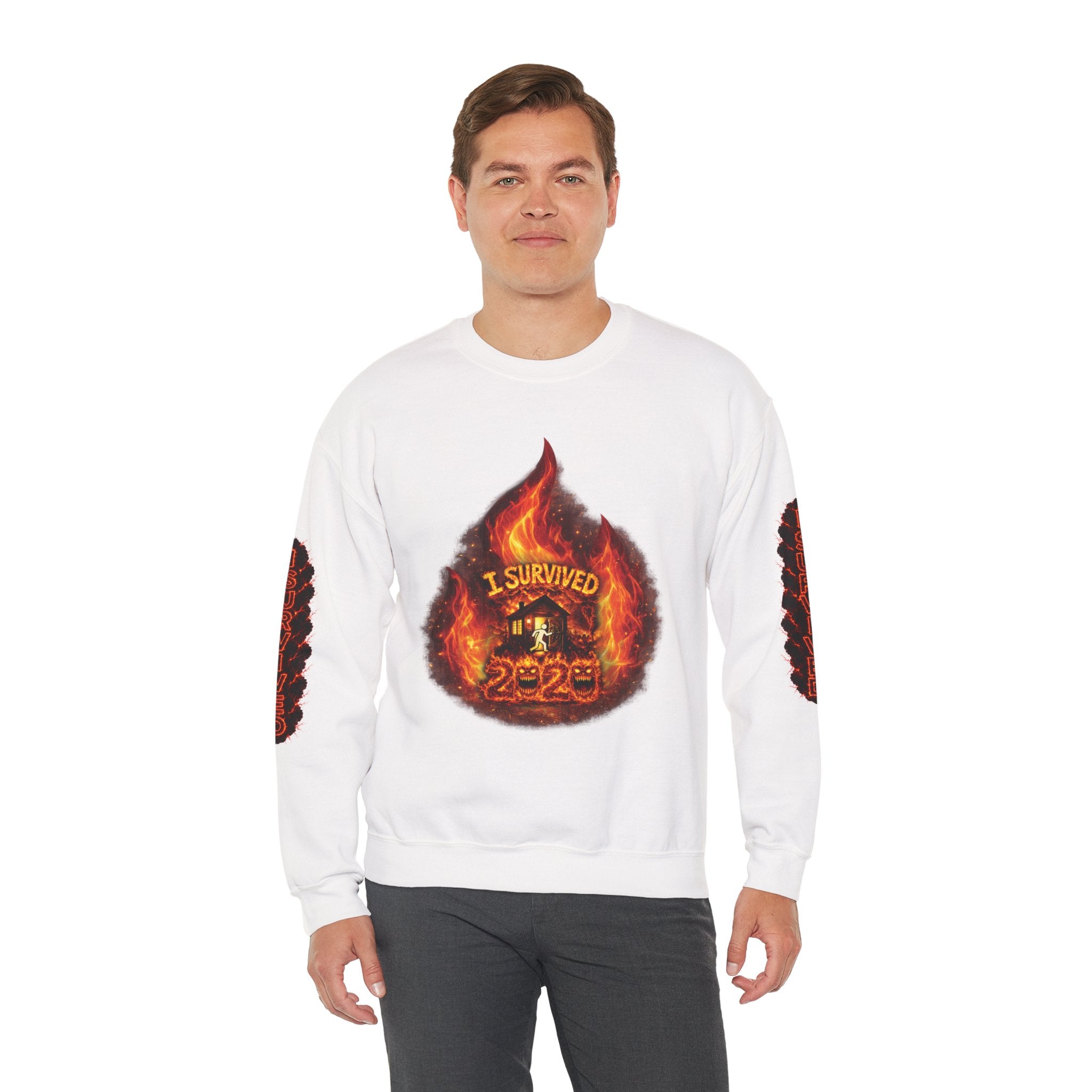 I Survived 2020 — Director's Cut S2:E2 "The Bobcat Fire" | Wildfire Edition Memorial Unisex Heavy Blend™ Crewneck Sweatshirt