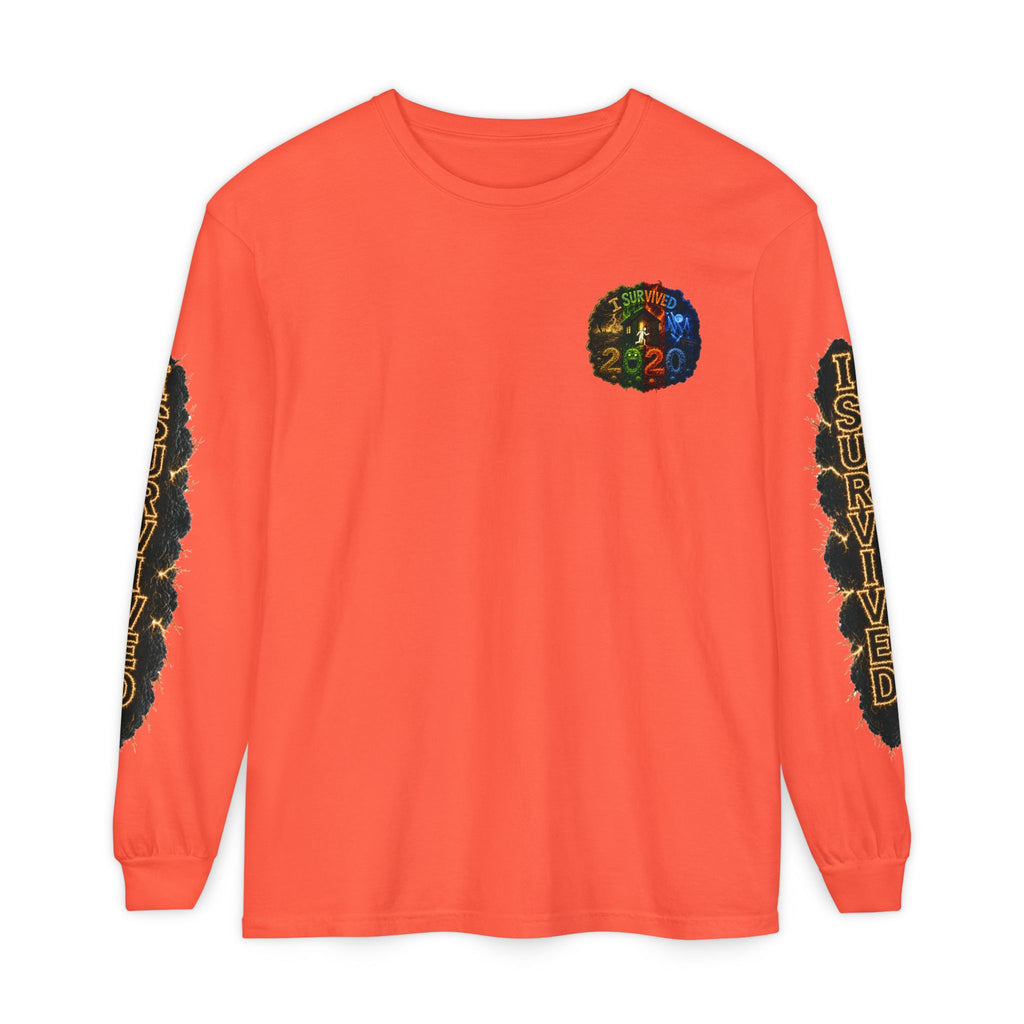 I Survived 2020 — "No Signal" Test Pattern Tee Special Edition Alien Broadcast Finale Summer Premiere Unisex Garment-Dyed Long Sleeve T-Shirt