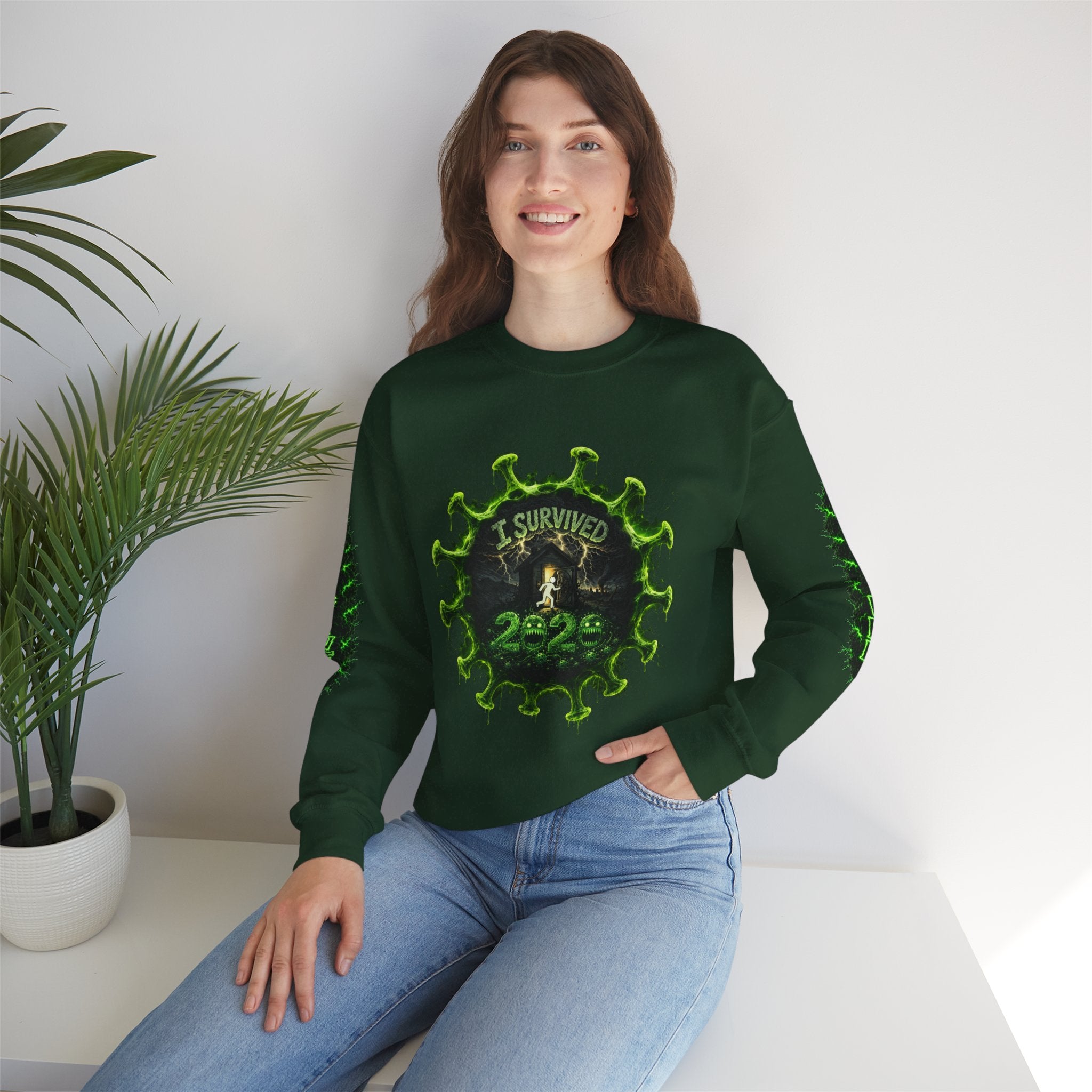 I Survived 2020 — Director's Cut S1:E4 "Mask Madness Mayhem Moment" | Pandemic Edition Unisex Heavy Blend™ Crewneck Sweatshirt