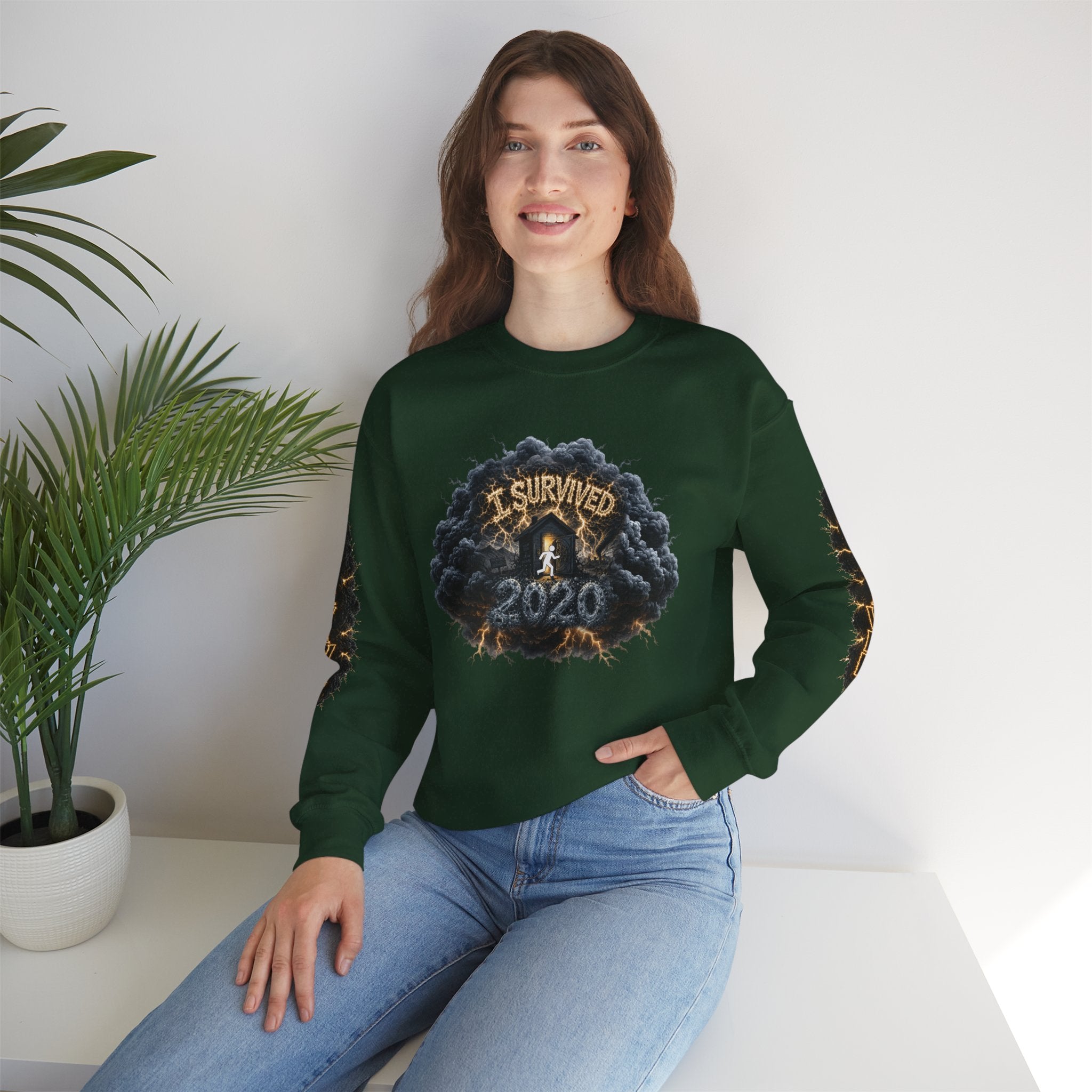 I Survived 2020 — Director's Cut Original Design Teaser Tee | Season 1 Premiere Drop Unisex Heavy Blend™ Crewneck Sweatshirt (SPECIAL EDITION)