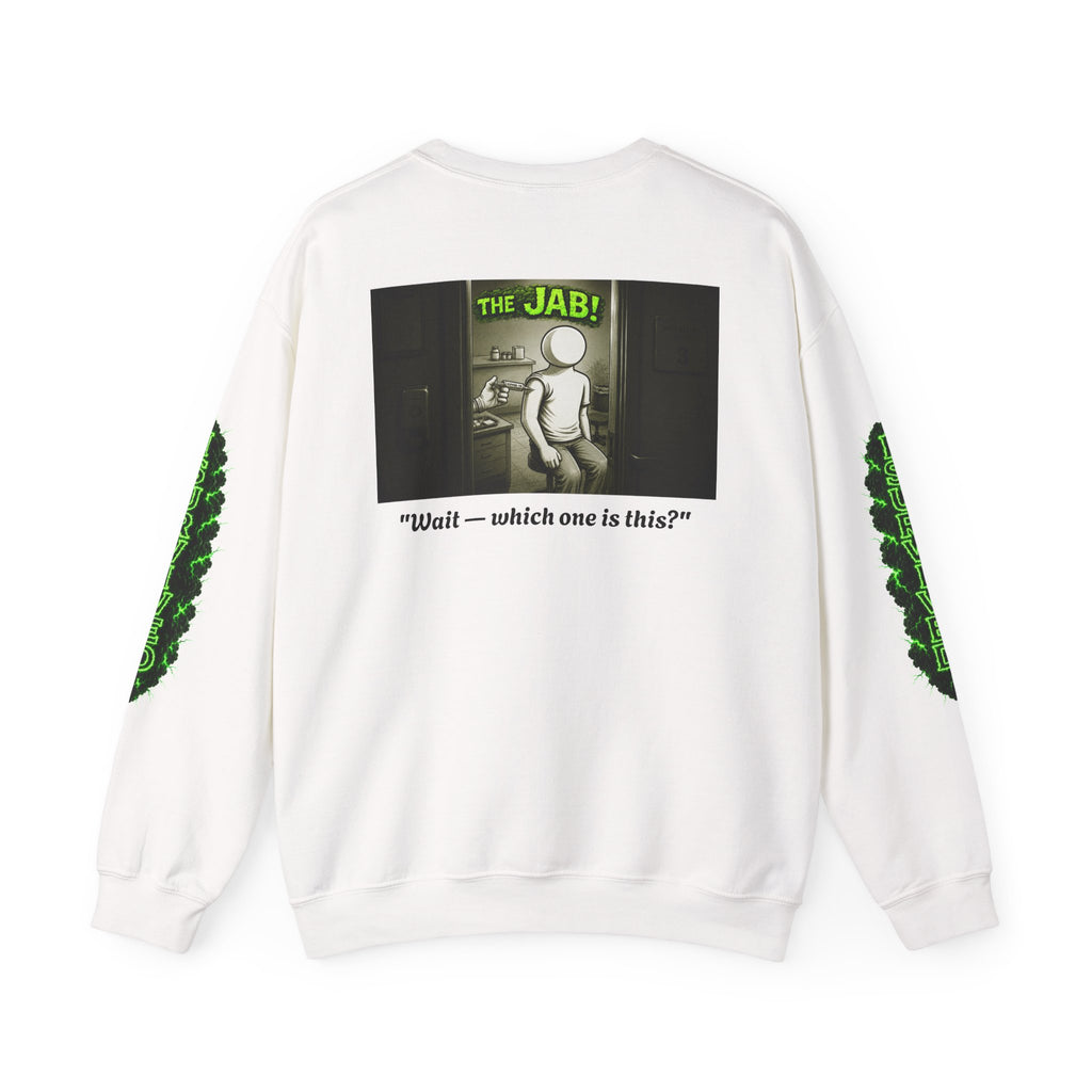 I Survived 2020 — PANDEMIC S1:E3: Director's Cut "The Jab!" Unisex Heavy Blend™ Crewneck Sweatshirt