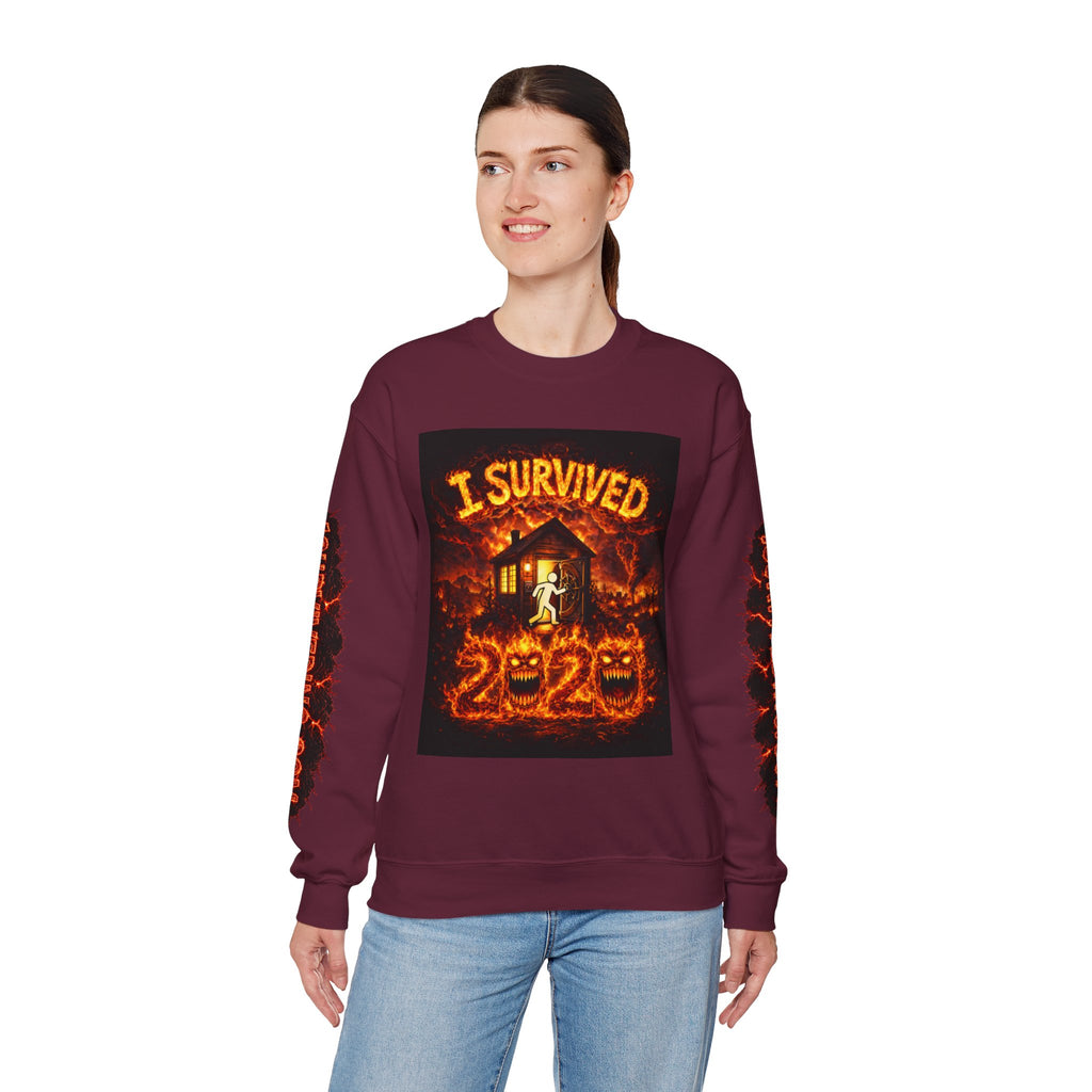 I Survived 2020 — WILDFIRES S2:E4: "Western U.S." Memorial Unisex Heavy Blend™ Crewneck Sweatshirt