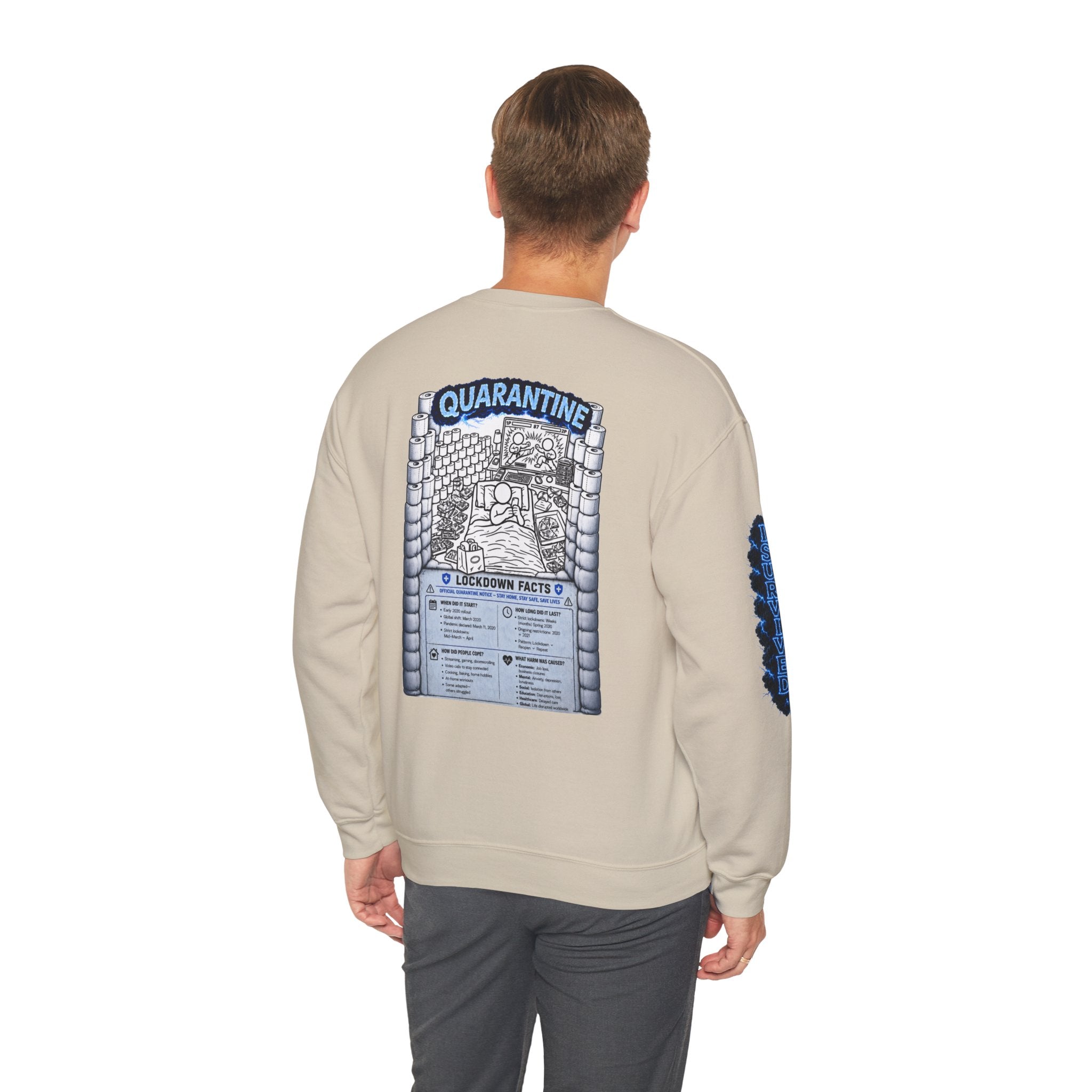 I Survived 2020 —  LOCKDOWN S3:E1: Director's Cut Special Edition "Quarantine" Unisex Heavy Blend™ Crewneck Sweatshirt