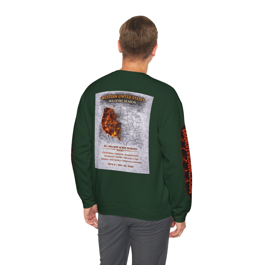 I Survived 2020 — S2:E4 "Western U.S. Wildfire Season" | Mid-Season Finale Pt. 1 | Wildfire Edition Memorial Unisex Heavy Blend™ Crewneck Sweatshirt