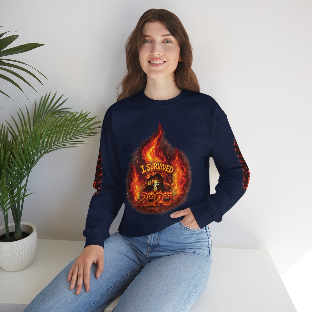 I Survived 2020 — Director's Cut S2:E4 "Western U.S. Wildfire Season" | Mid-Season Finale Pt. 1 | Wildfire Edition Memorial Unisex Heavy Blend™ Crewneck Sweatshirt