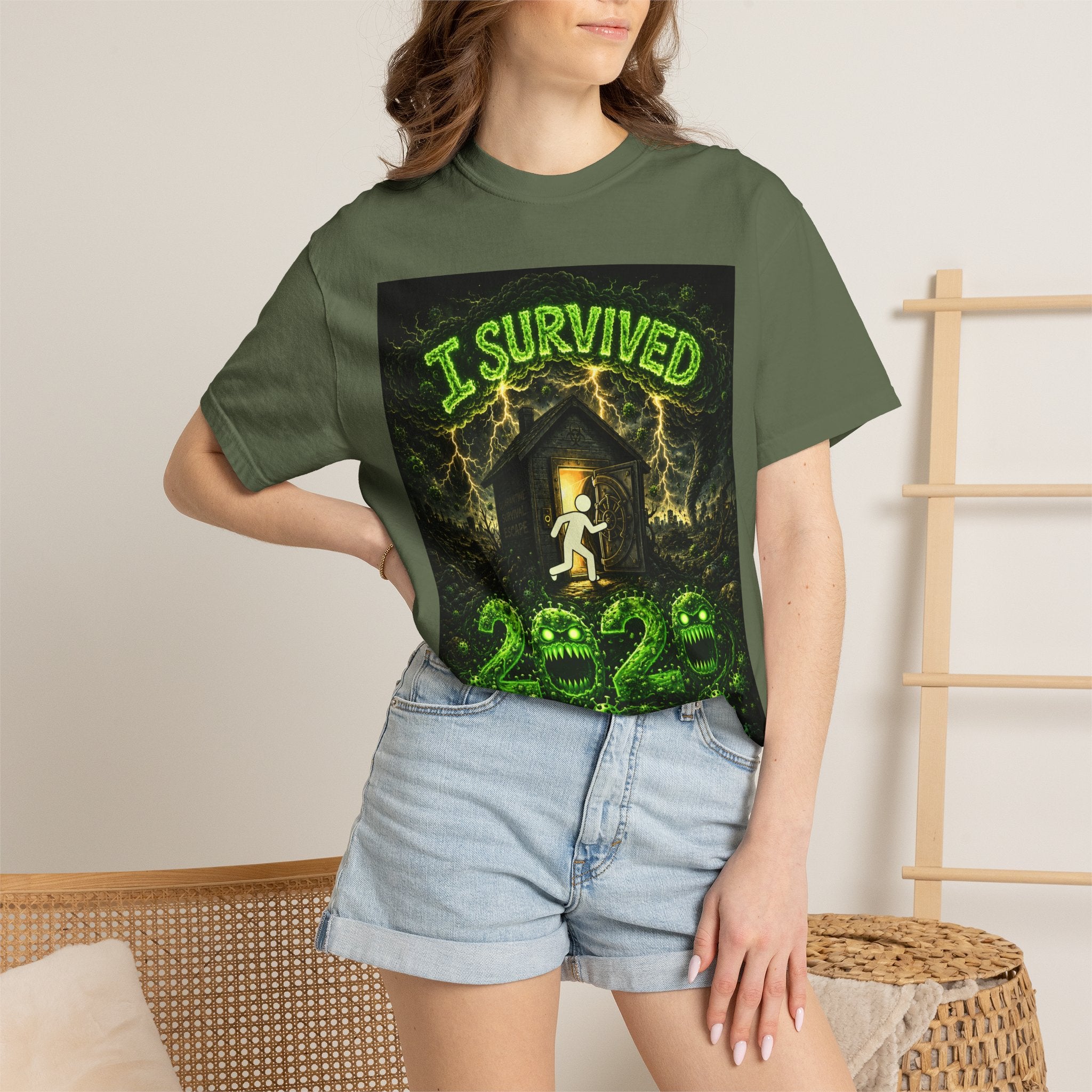 I Survived 2020 — PANDEMIC S1:E4: "Mask Madness" Unisex Garment-Dyed T-shirt
