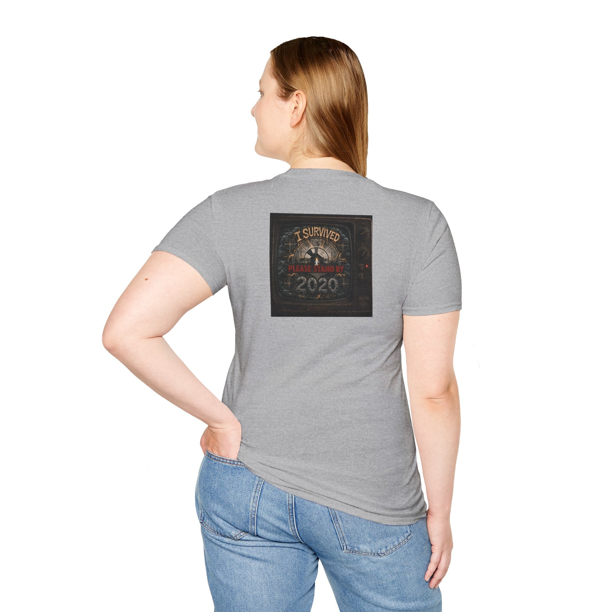 I Survived 2020 — "Please Stand By" Test Pattern Tee Summer Premier Unisex Softstyle T-Shirt