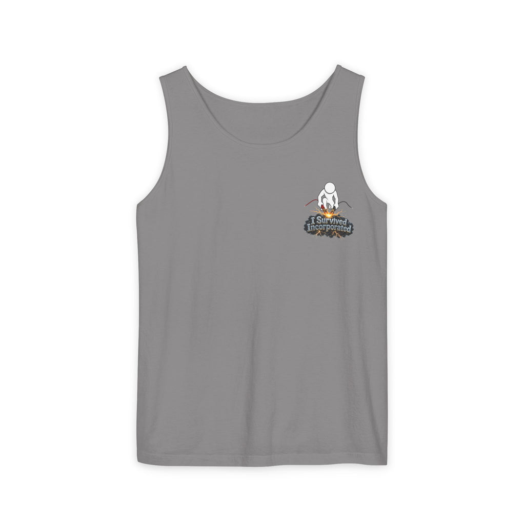 I Survived 2020 — "Please Stand By" Test Pattern Tee Summer Premier  Unisex Garment-Dyed Tank Top