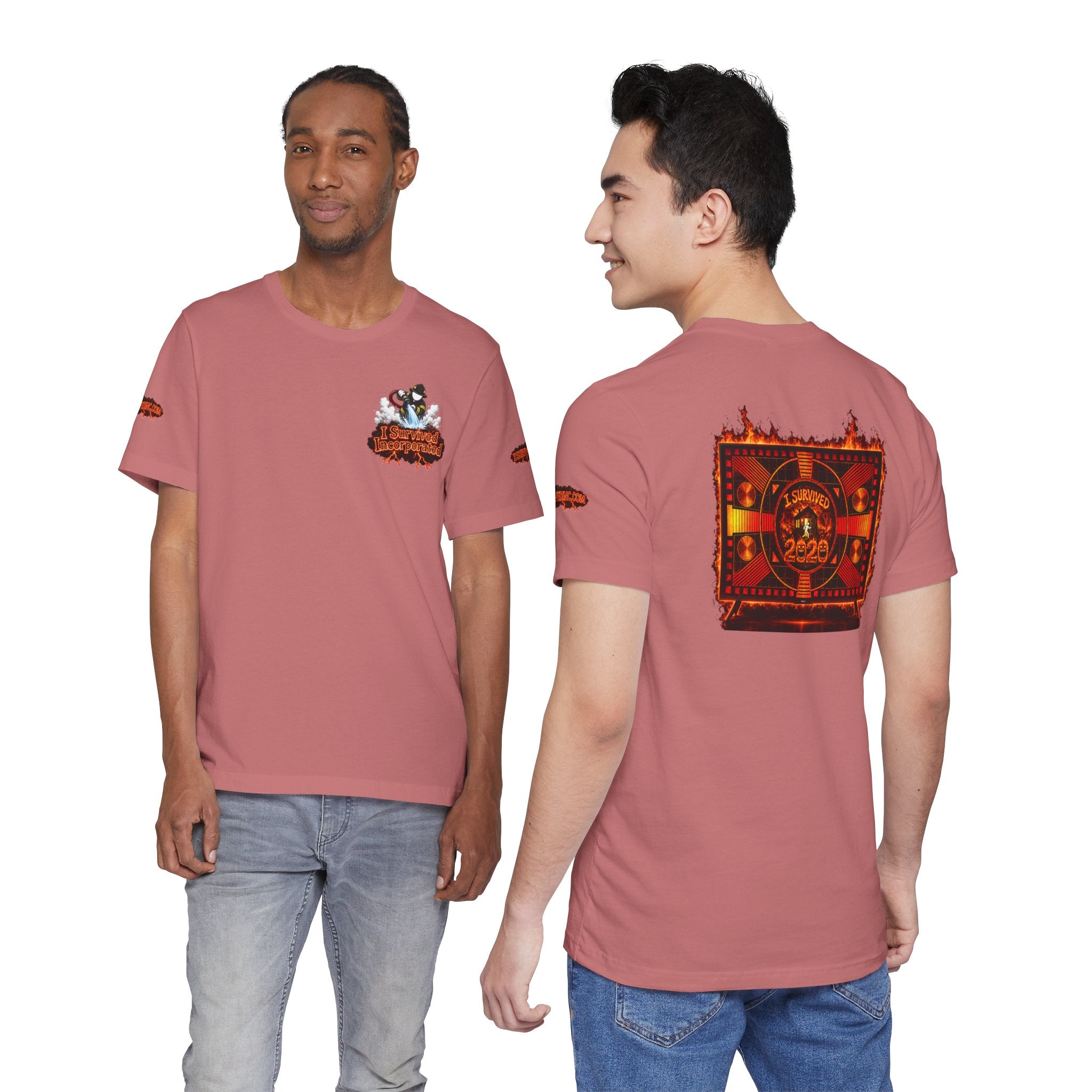 I Survived 2020 — "Please Stand By" Test Pattern Tee Wildfire Signal Special Edition Summer Premiere Unisex Jersey Short Sleeve Tee