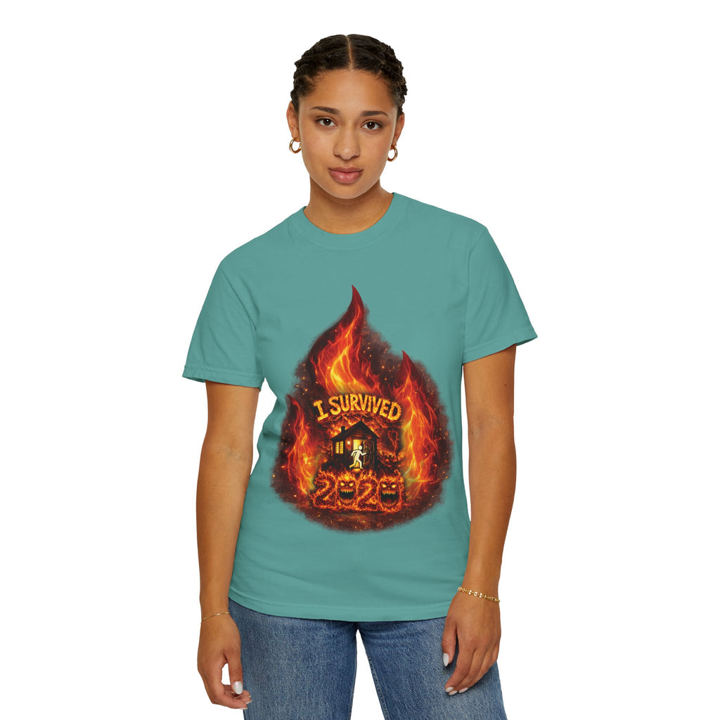 I Survived 2020 — Director's Cut S2:E3 "The California Wildfires" | Wildfire Edition Memorial Unisex Garment-Dyed T-shirt