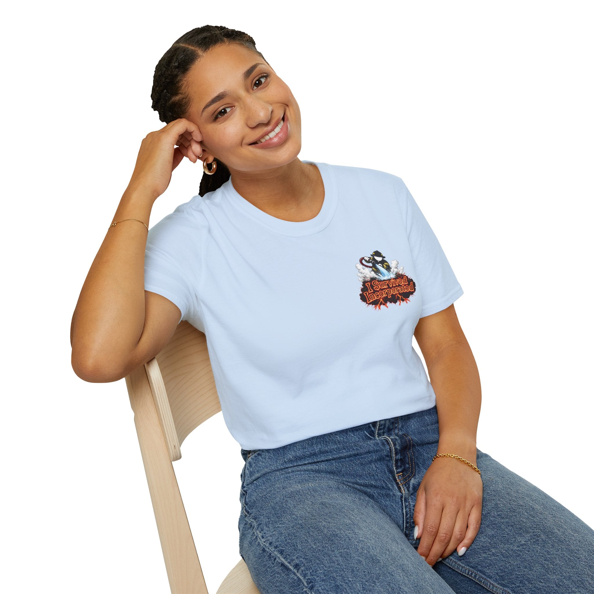 I Survived 2020 — "Please Stand By" Test Pattern Tee Wildfire Signal Edition Summer Premiere Unisex Softstyle T-Shirt