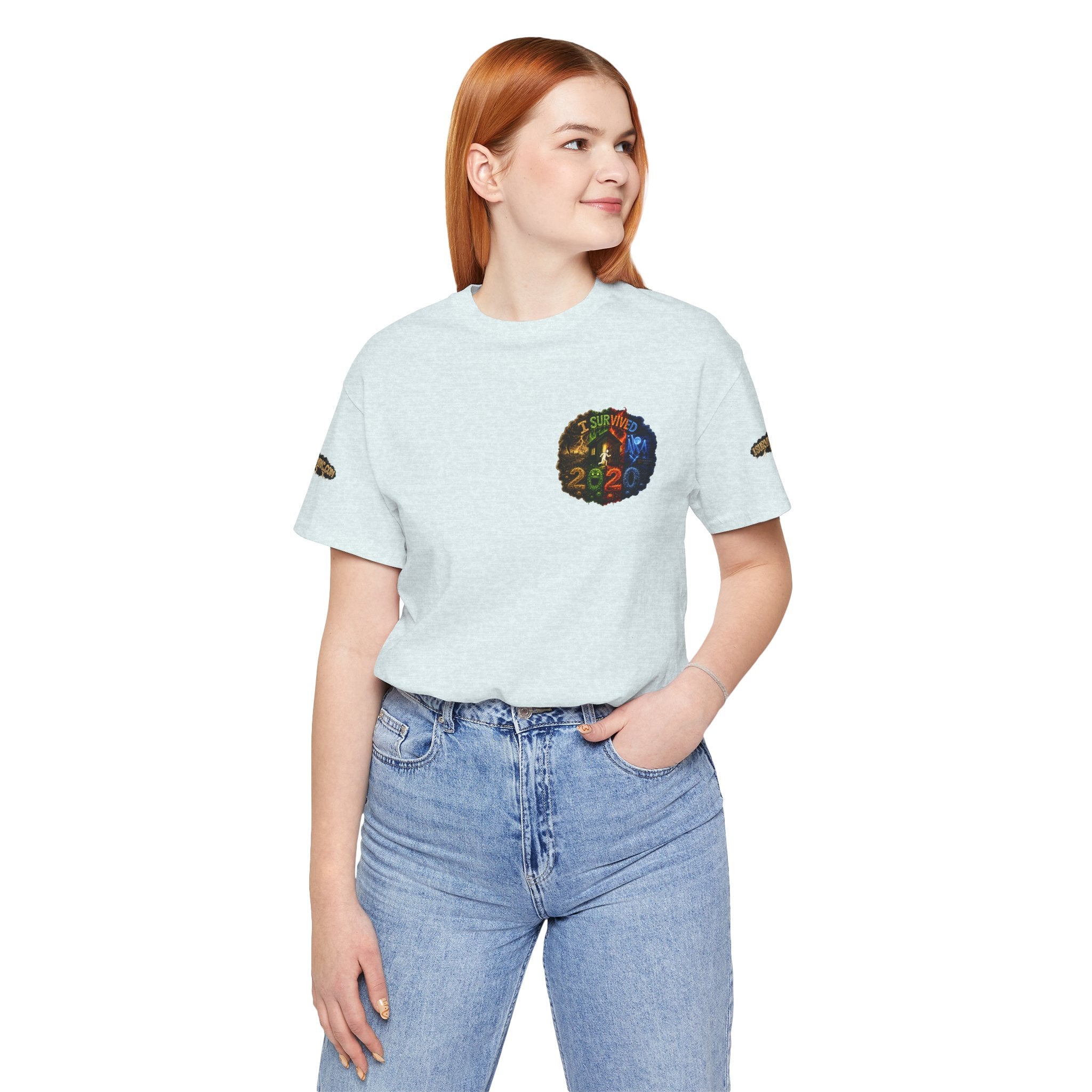 I Survived 2020 — "No Signal" Test Pattern Tee Alien Broadcast Finale Summer Premiere Unisex Jersey Short Sleeve Tee