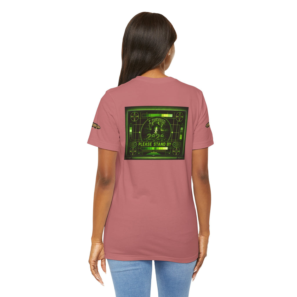 I Survived 2020 — "Please Stand By" Test Pattern Toxic Signal Tee Special Edition Summer Premiere Unisex Jersey Short Sleeve Tee