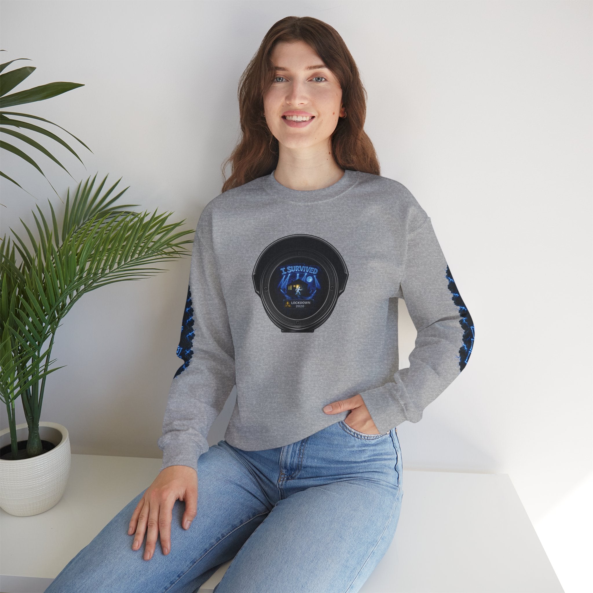 I Survived 2020 — LOCKDOWN S3:E4: Director's Cut "Working From Home" Unisex Heavy Blend™ Crewneck Sweatshirt