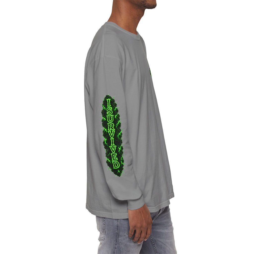 I Survived 2020 — "Please Stand By" Test Pattern Toxic Signal Tee Special Edition Summer Premiere Unisex Garment-Dyed Long Sleeve T-Shirt