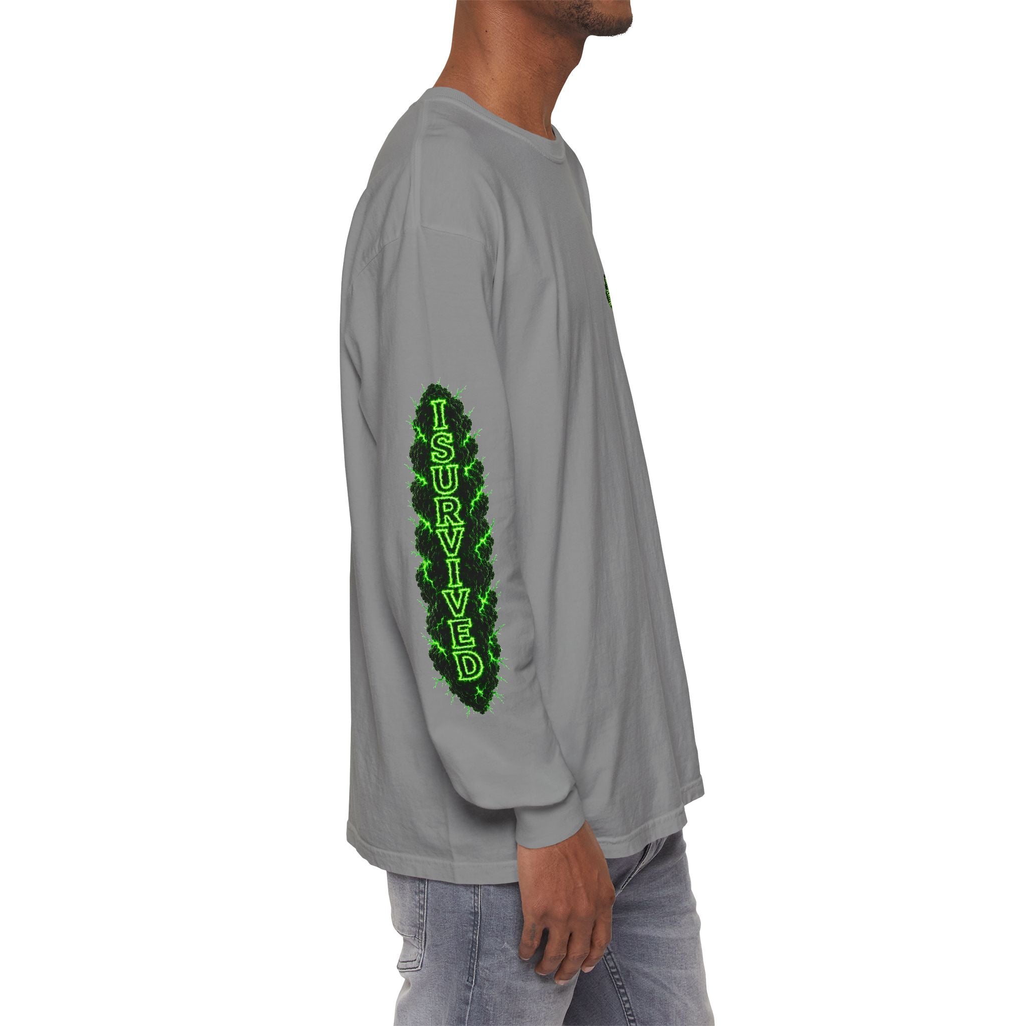 I Survived 2020 — "Please Stand By" Test Pattern Toxic Signal Tee Special Edition Summer Premiere Unisex Garment-Dyed Long Sleeve T-Shirt