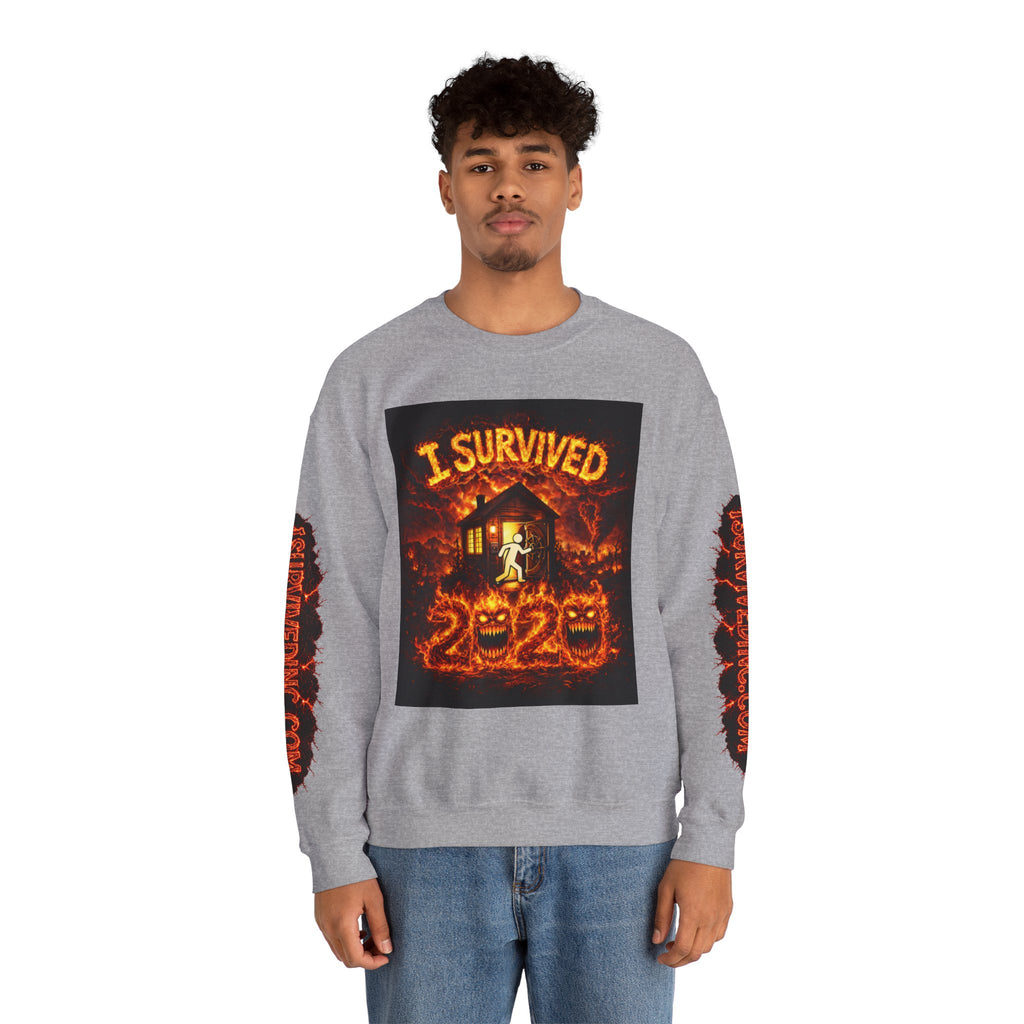 I Survived 2020 — WILDFIRES S2:E4: "Western U.S." Memorial Unisex Heavy Blend™ Crewneck Sweatshirt