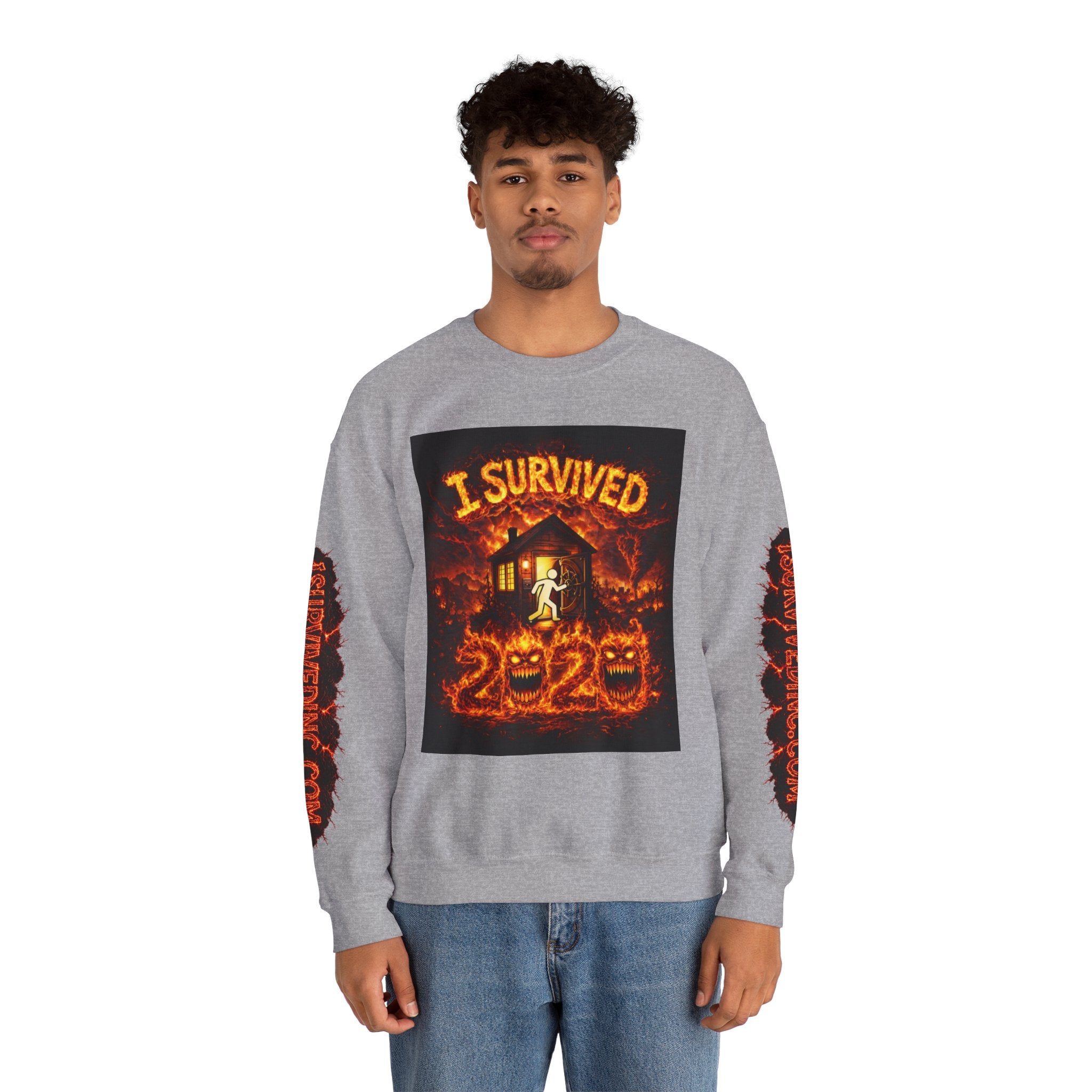 I Survived 2020 — WILDFIRES S2:E4: "Western U.S." Memorial Unisex Heavy Blend™ Crewneck Sweatshirt