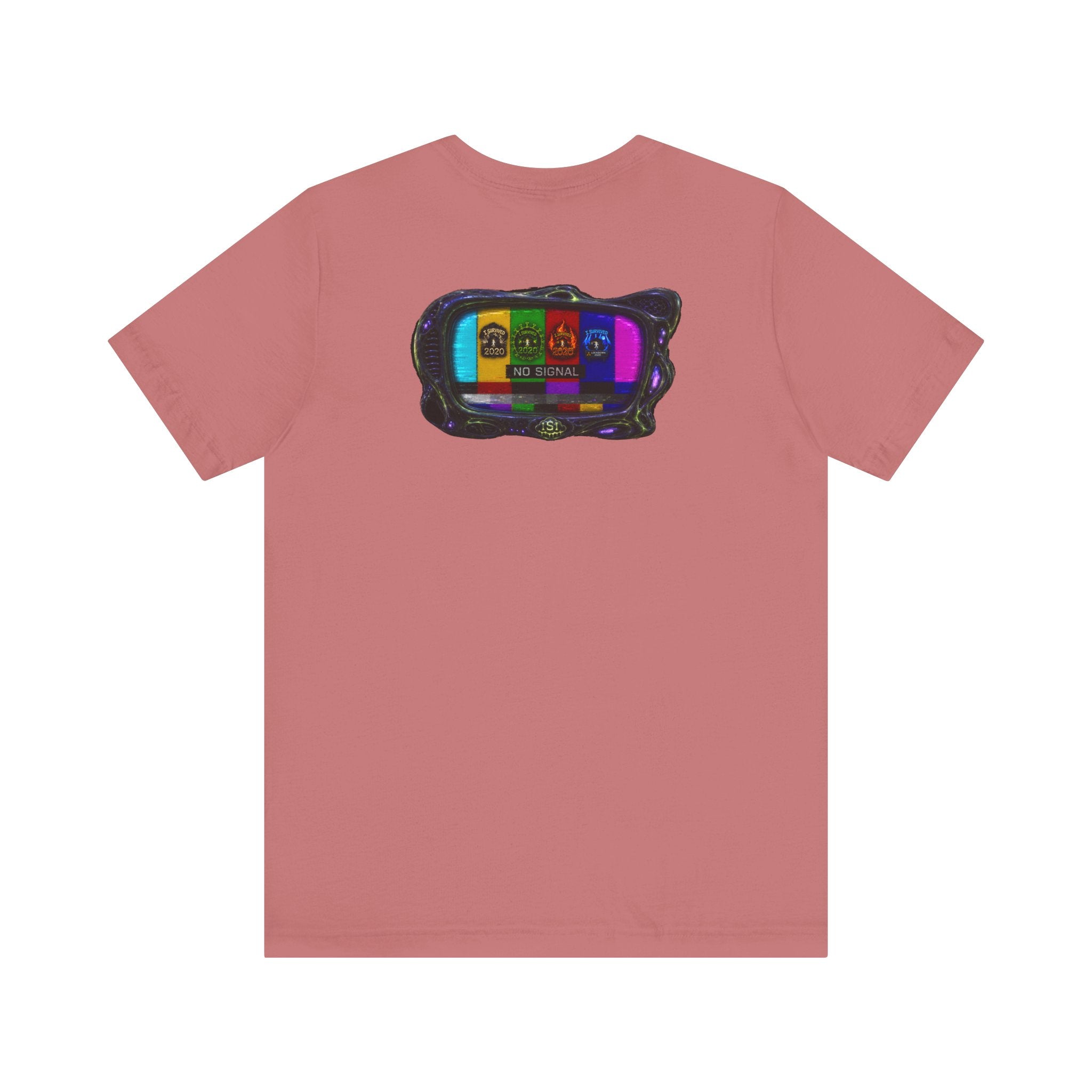 I Survived 2020 — "No Signal" Test Pattern Tee Alien Broadcast Finale Summer Premiere Unisex Jersey Short Sleeve Tee