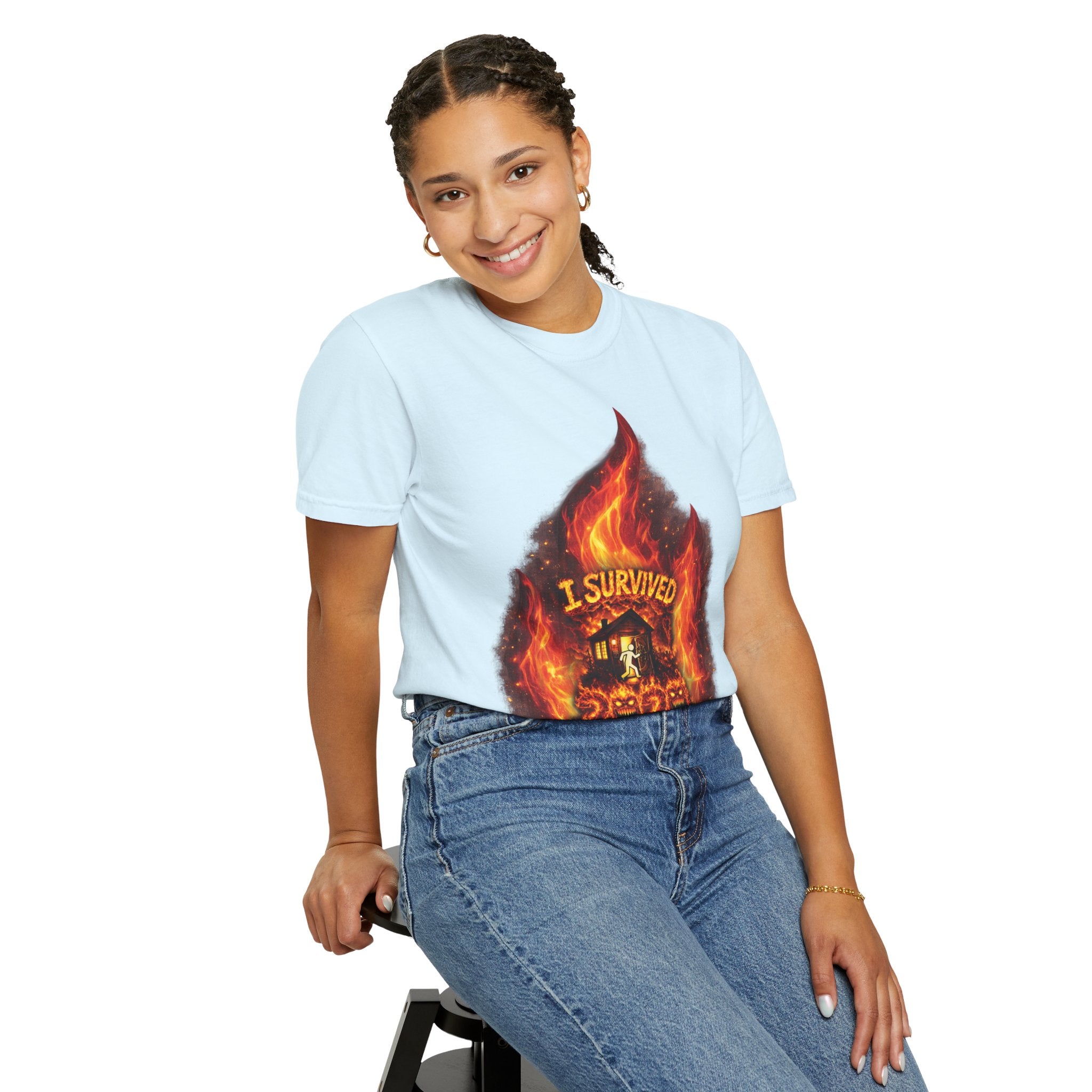 I Survived 2020 — Director's Cut S2:E3 "The California Wildfires" | Wildfire Edition Memorial Unisex Garment-Dyed T-shirt