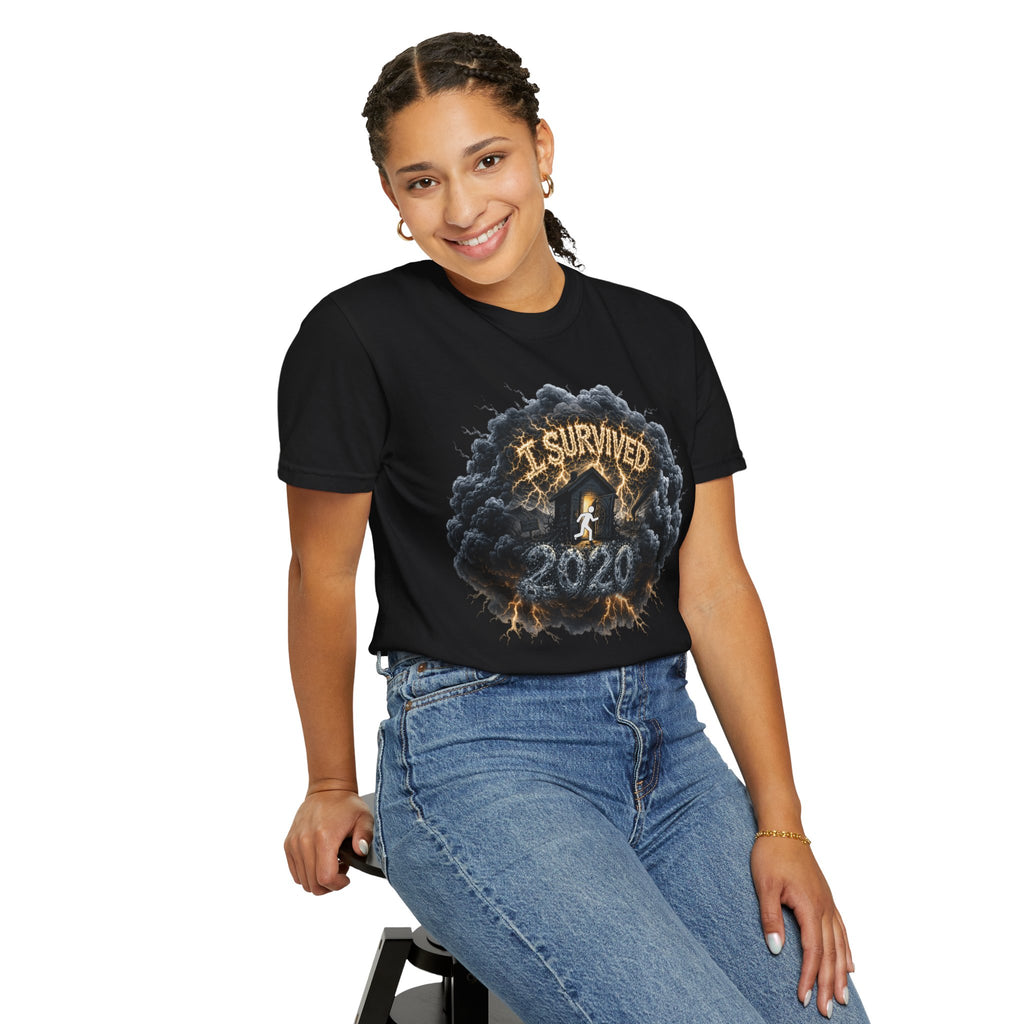 I Survived 2020 — Original Design Teaser Tee | Season 1 Premiere Drop Unisex Garment-Dyed T-shirt