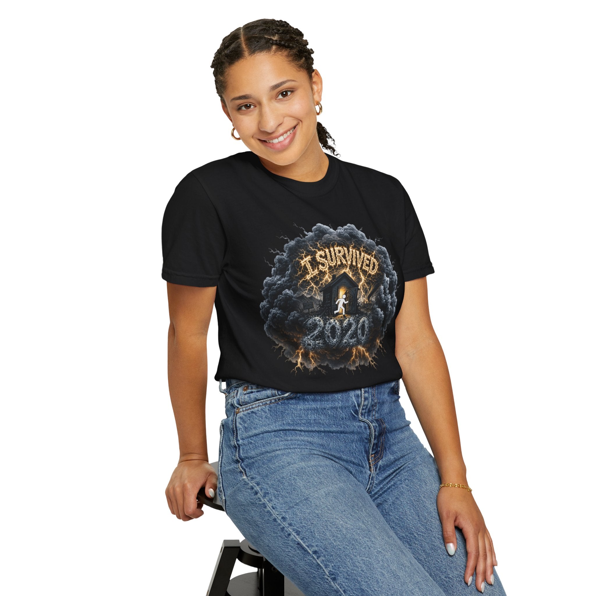 I Survived 2020 — Original Design Teaser Tee | Season 1 Premiere Drop Unisex Garment-Dyed T-shirt