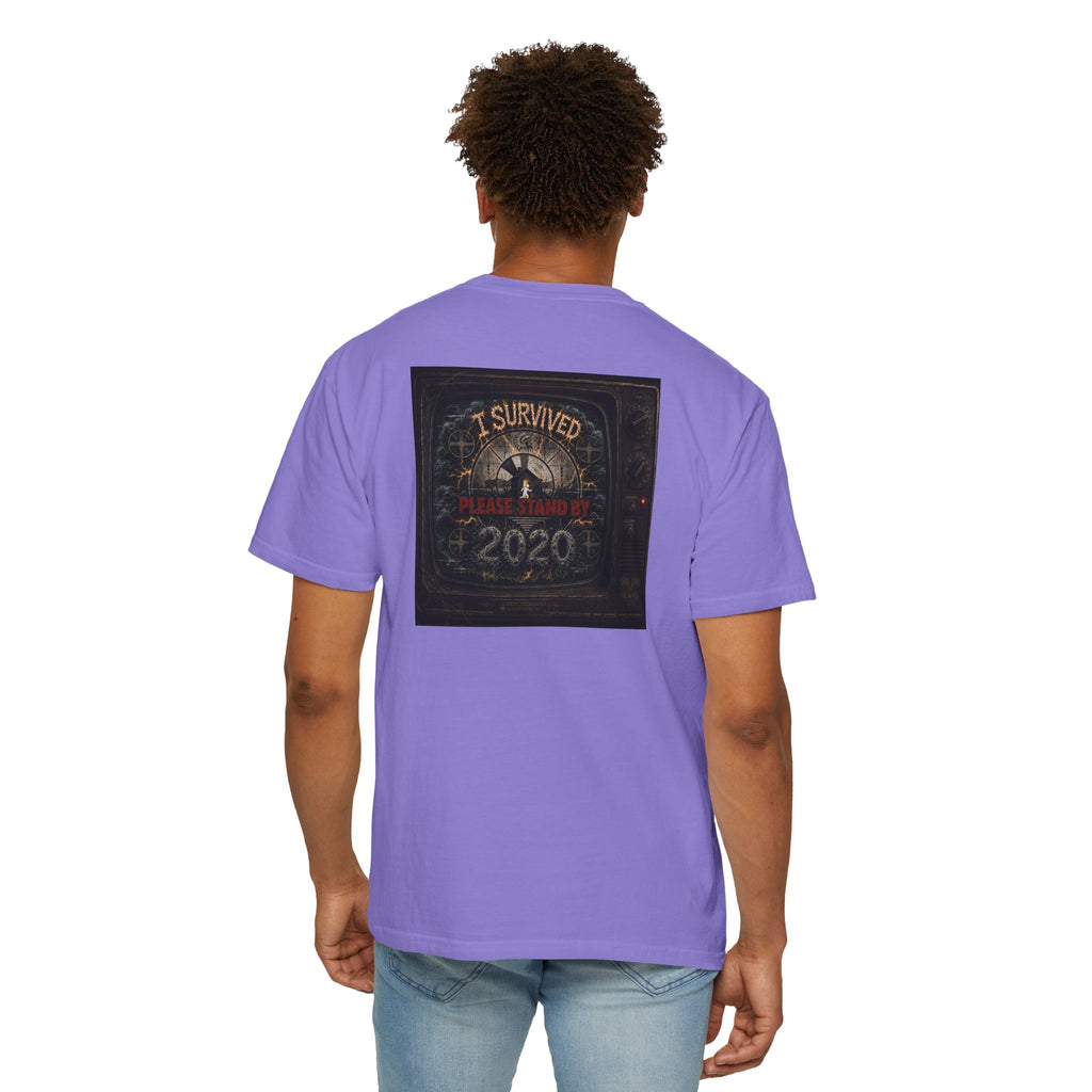 I Survived 2020 — "Please Stand By" Test Pattern Tee Summer Premier Unisex Garment-Dyed T-shirt