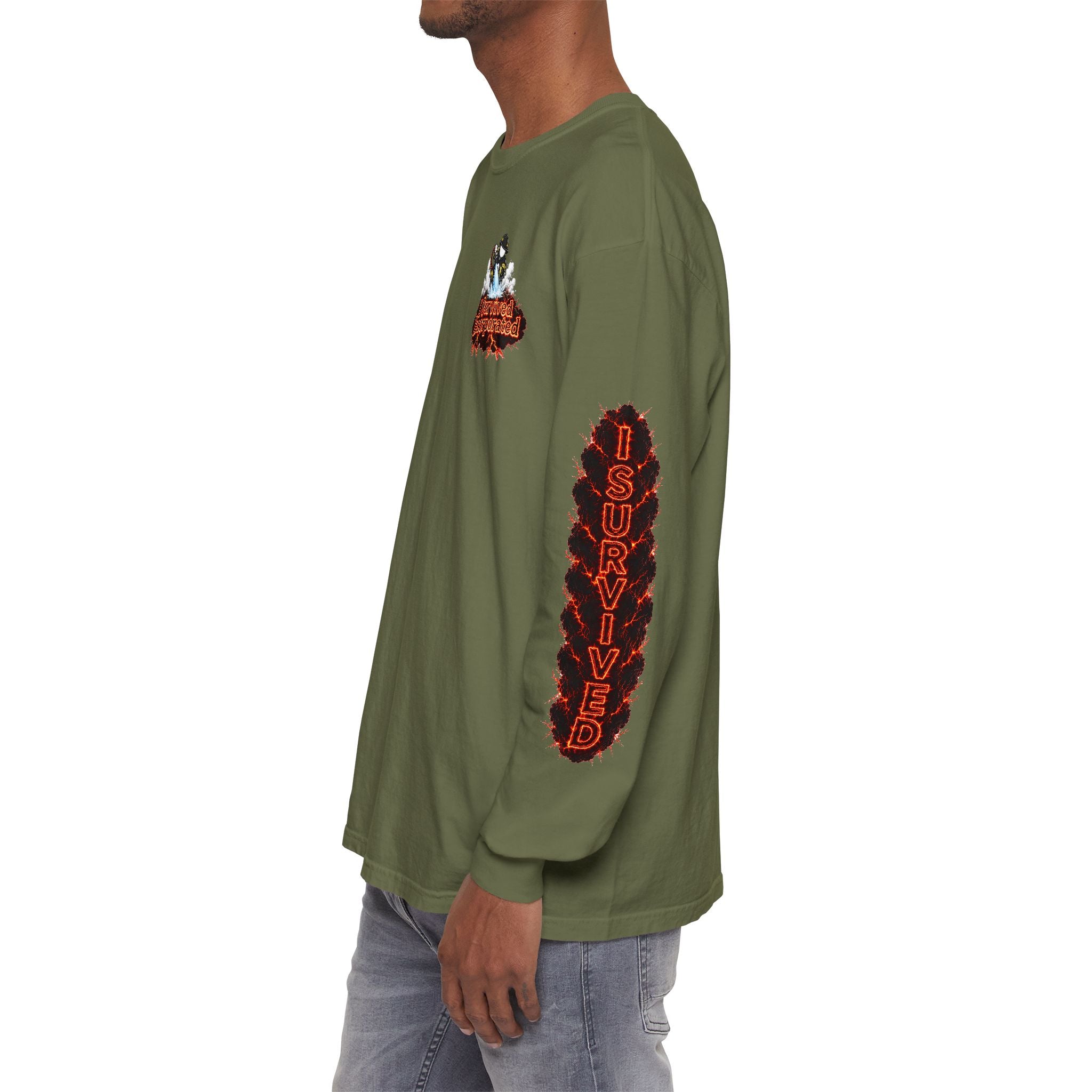 I Survived 2020 — "Please Stand By" Test Pattern Tee Special Edition Wildfire Signal Edition Summer Premiere Unisex Garment-Dyed Long Sleeve T-Shirt