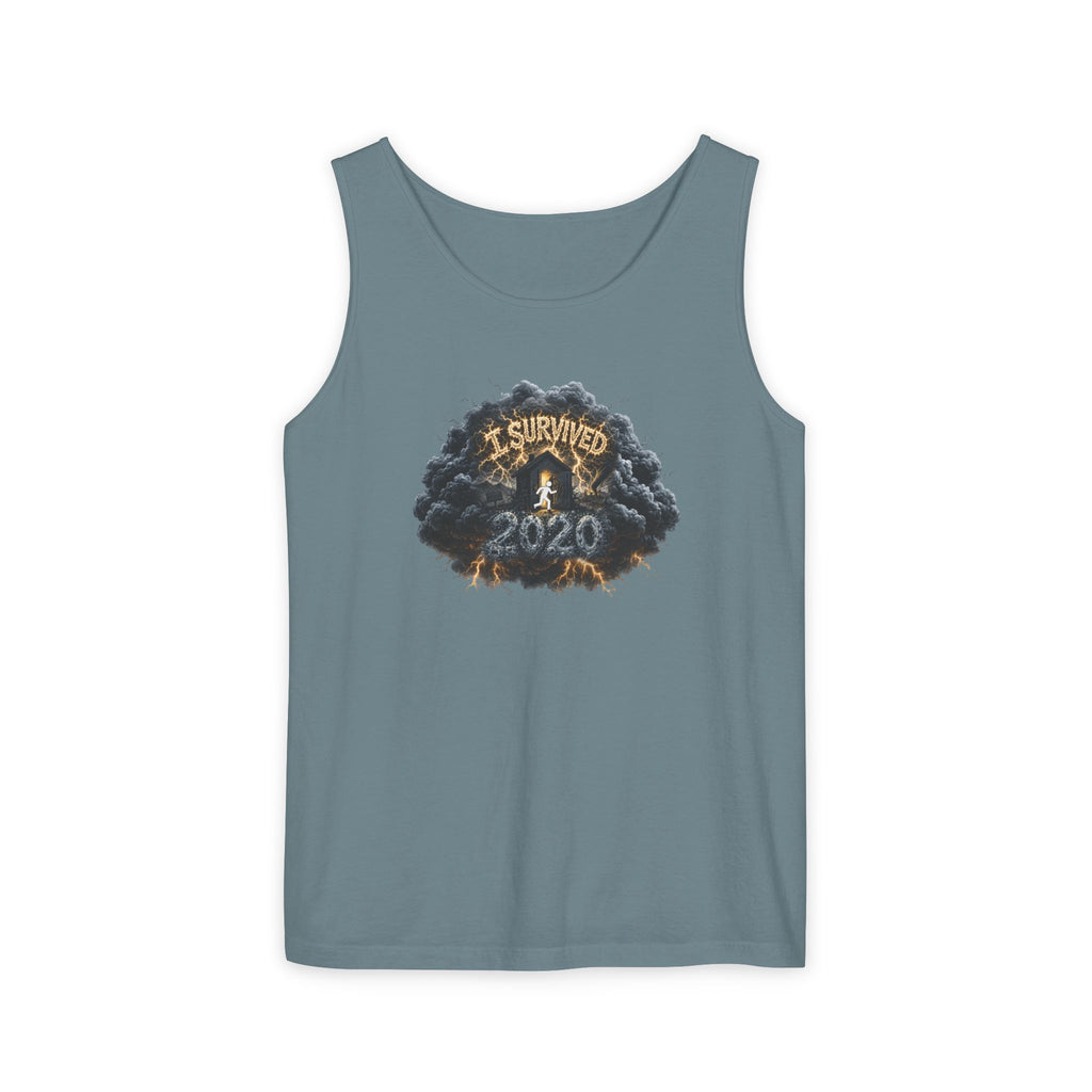 I Survived 2020 — Original PILOT Design: Director's Cut Unisex Garment-Dyed Tank Top