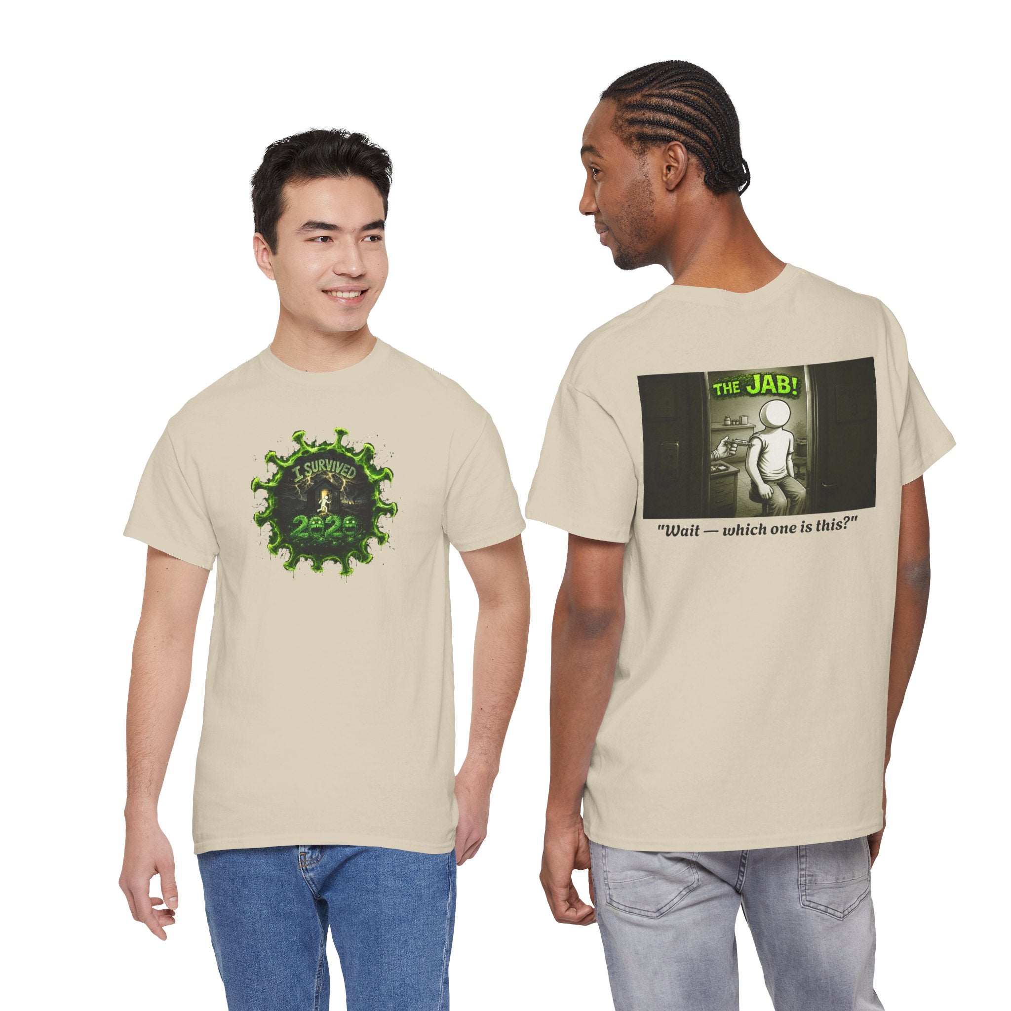I Survived 2020 — PANDEMIC S1:E3: Director's Cut "The Jab!" Unisex Heavy Cotton Tee