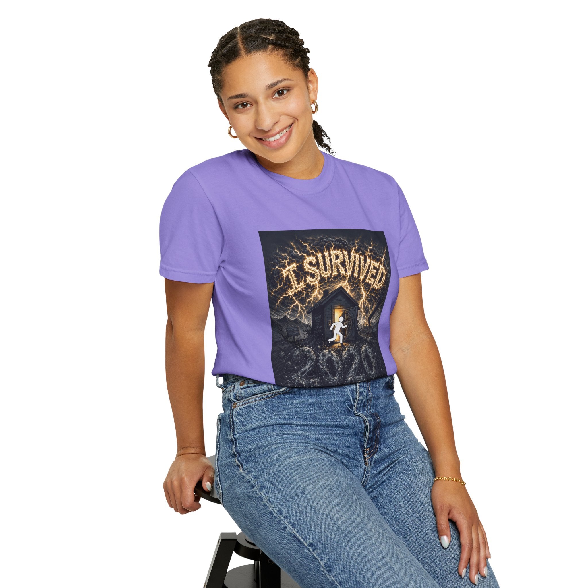 I Survived 2020 — Original Design Teaser Tee | Season 1 Premiere Drop Unisex Garment-Dyed T-shirt