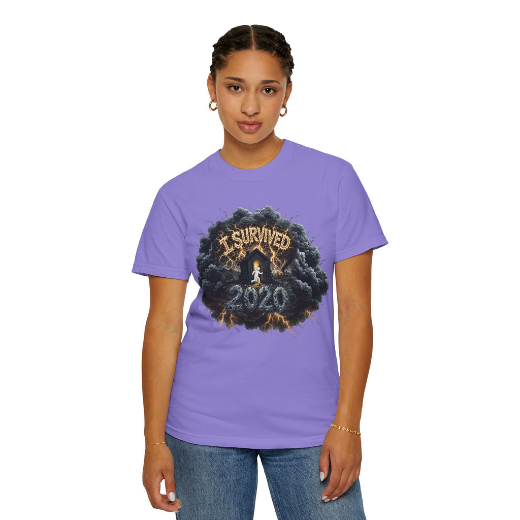 I Survived 2020 — Original Design Teaser Tee | Season 1 Premiere Drop Unisex Garment-Dyed T-shirt