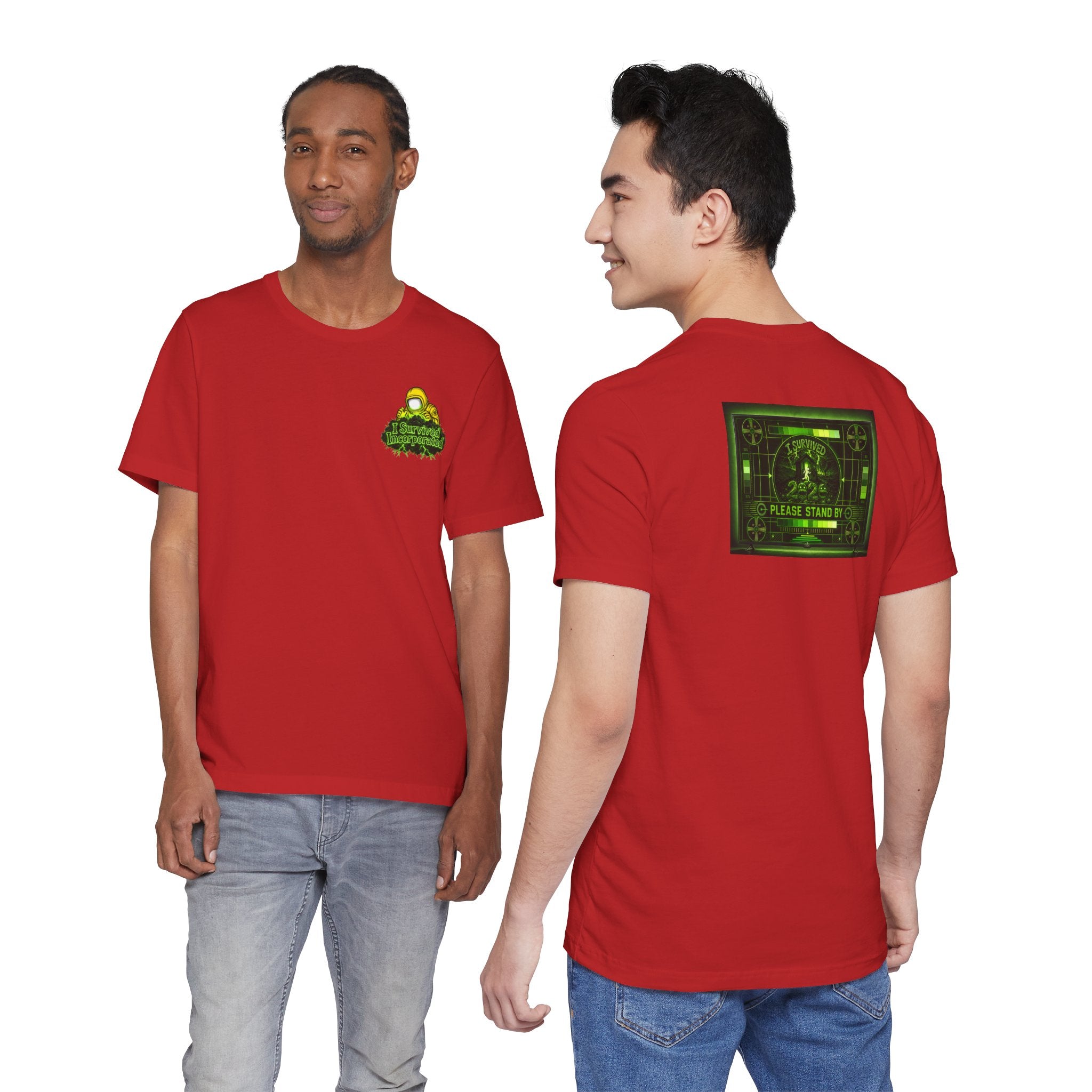 I Survived 2020 — "Please Stand By" Test Pattern Toxic Signal Tee Summer Premiere Unisex Jersey Short Sleeve Tee