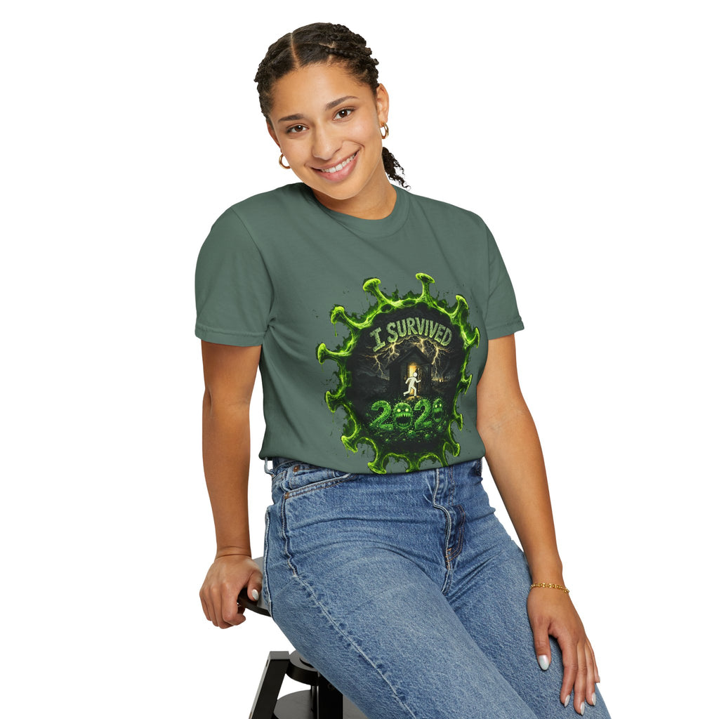 I Survived 2020 — Director's Cut S1:E1 "COVID-19: The Coronavirus" | Pandemic Edition Unisex Garment-Dyed T-shirt