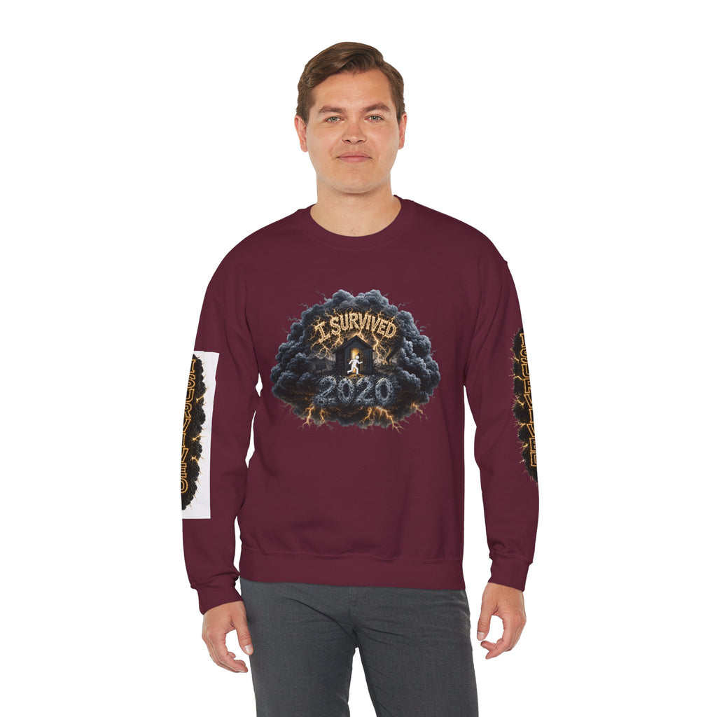 I Survived 2020 — Director's Cut Original Design Teaser Tee | Season 1 Premiere Drop Unisex Heavy Blend™ Crewneck Sweatshirt