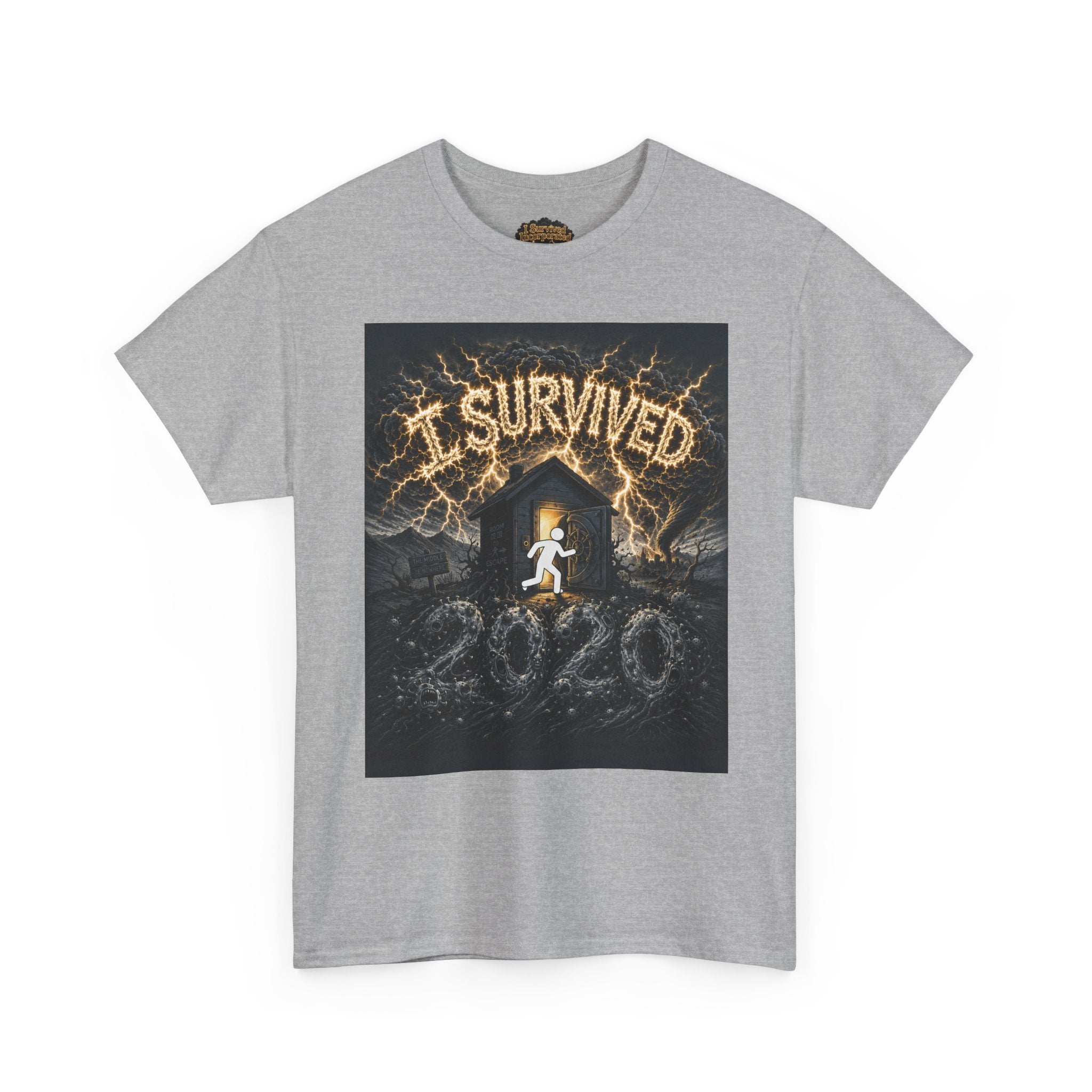 I Survived 2020 — Original Design Teaser Tee | Season 1 Premiere Drop Unisex Heavy Cotton Tee