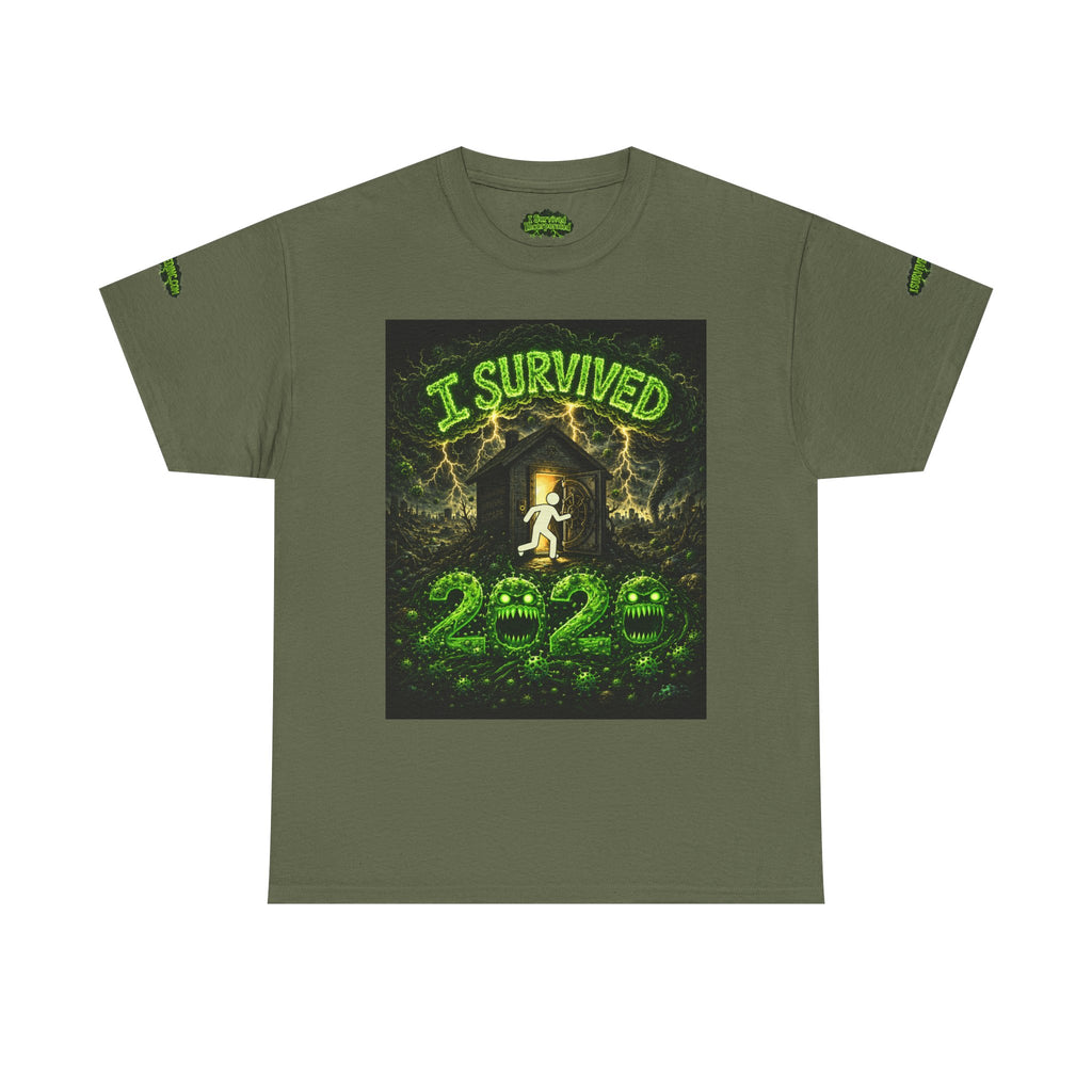 Sobreviví al 2020 — T1:E5 "El día del juicio final de las entregas" | Camiseta unisex de algodón pesado (Edición Pandemia) (EDICIÓN ESPECIAL)