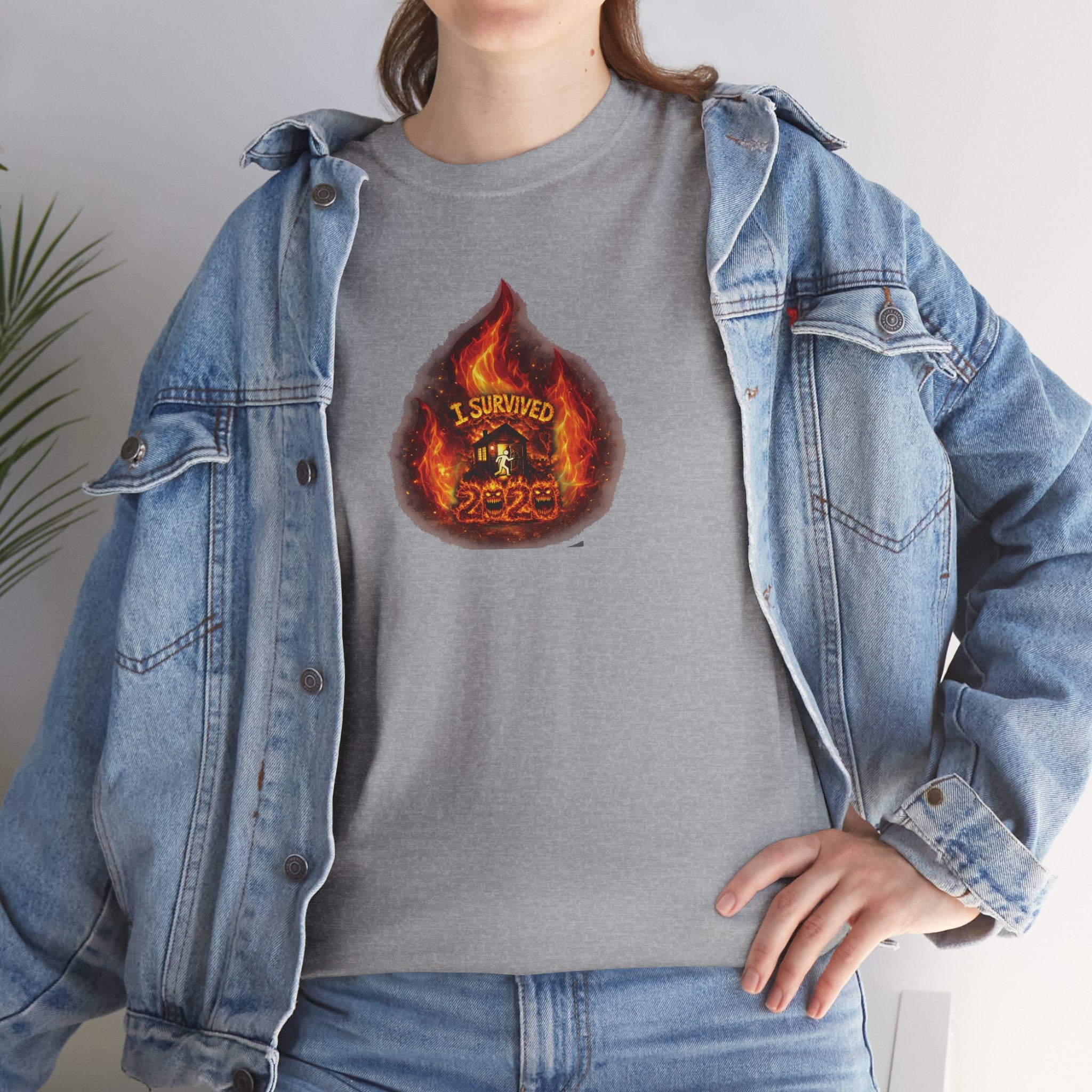 I Survived 2020 — WILDFIRES S2:E2: Director's Cut "The Bobcat Fire" Memorial Unisex Heavy Cotton Tee