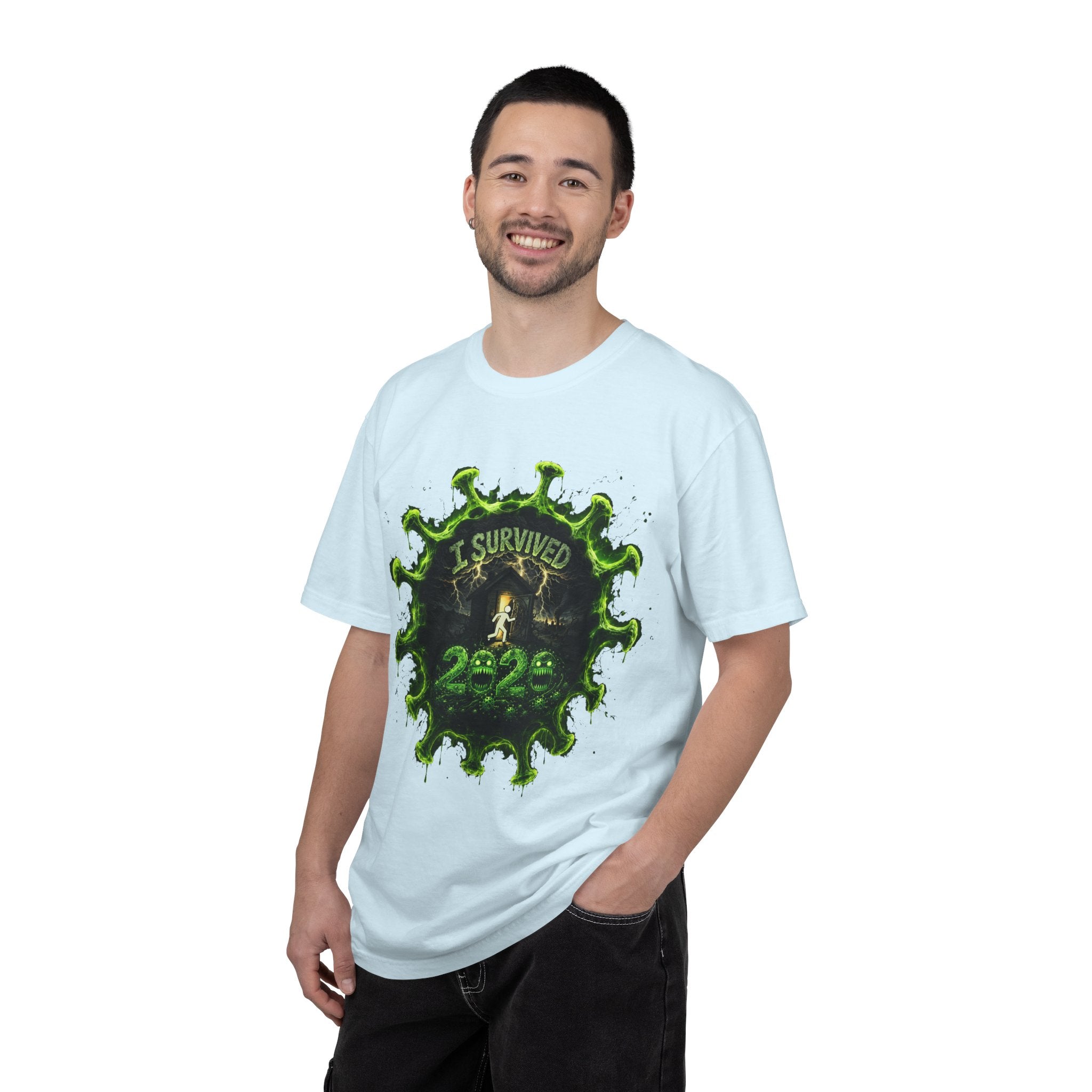 I Survived 2020 — Director's Cut S1:E1 "COVID-19: The Coronavirus" | Pandemic Edition Unisex Garment-Dyed T-shirt